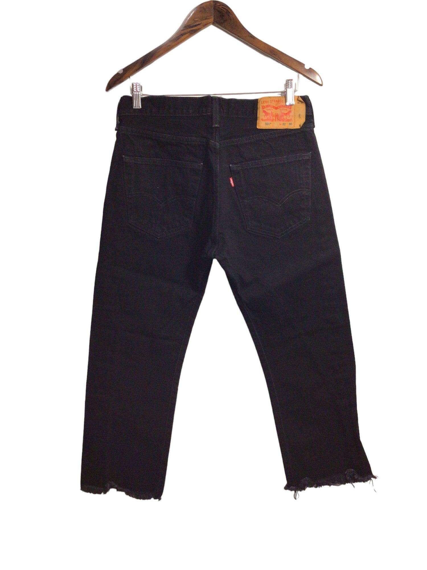 LEVI'S Stylish Women's Black Regular-Fit Straight-Legged Jeans - Size 32x30