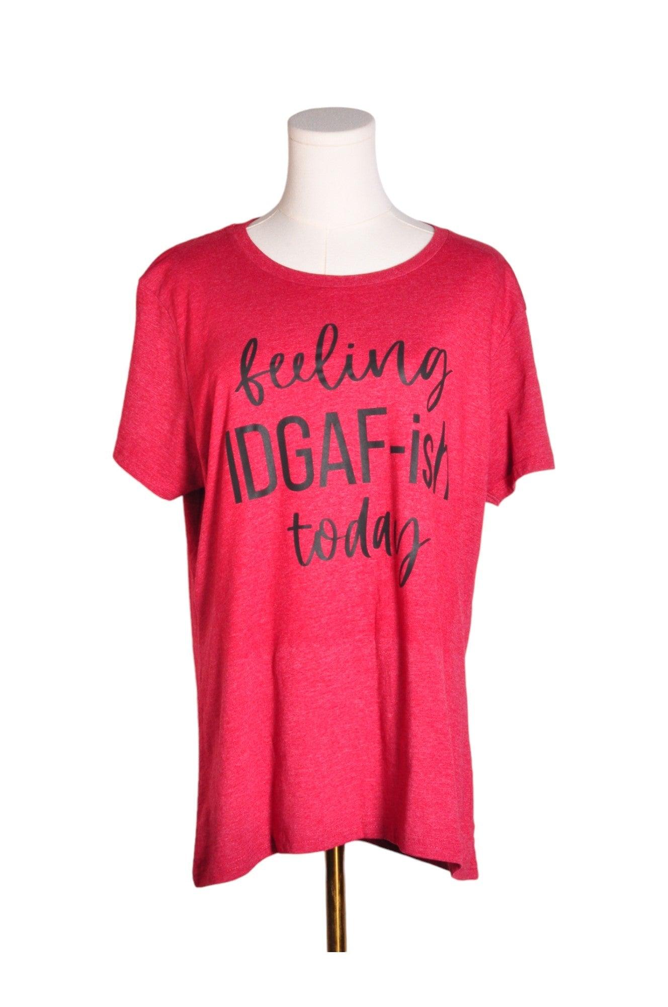 INSTANT MESSAGE Stylish Women's Regular Fit Red T-Shirt - Size XL