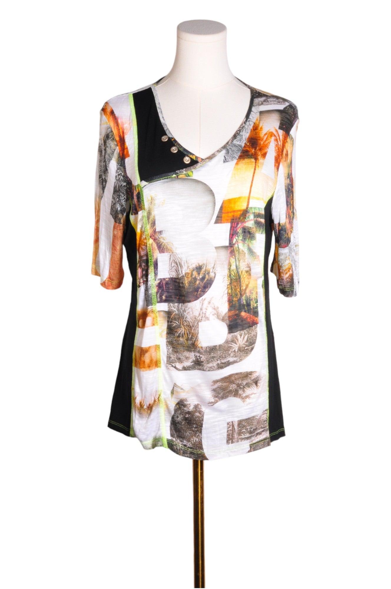 MICHAEL TYLER Stylish Women's Black Regular-Fit Blouse - Size L