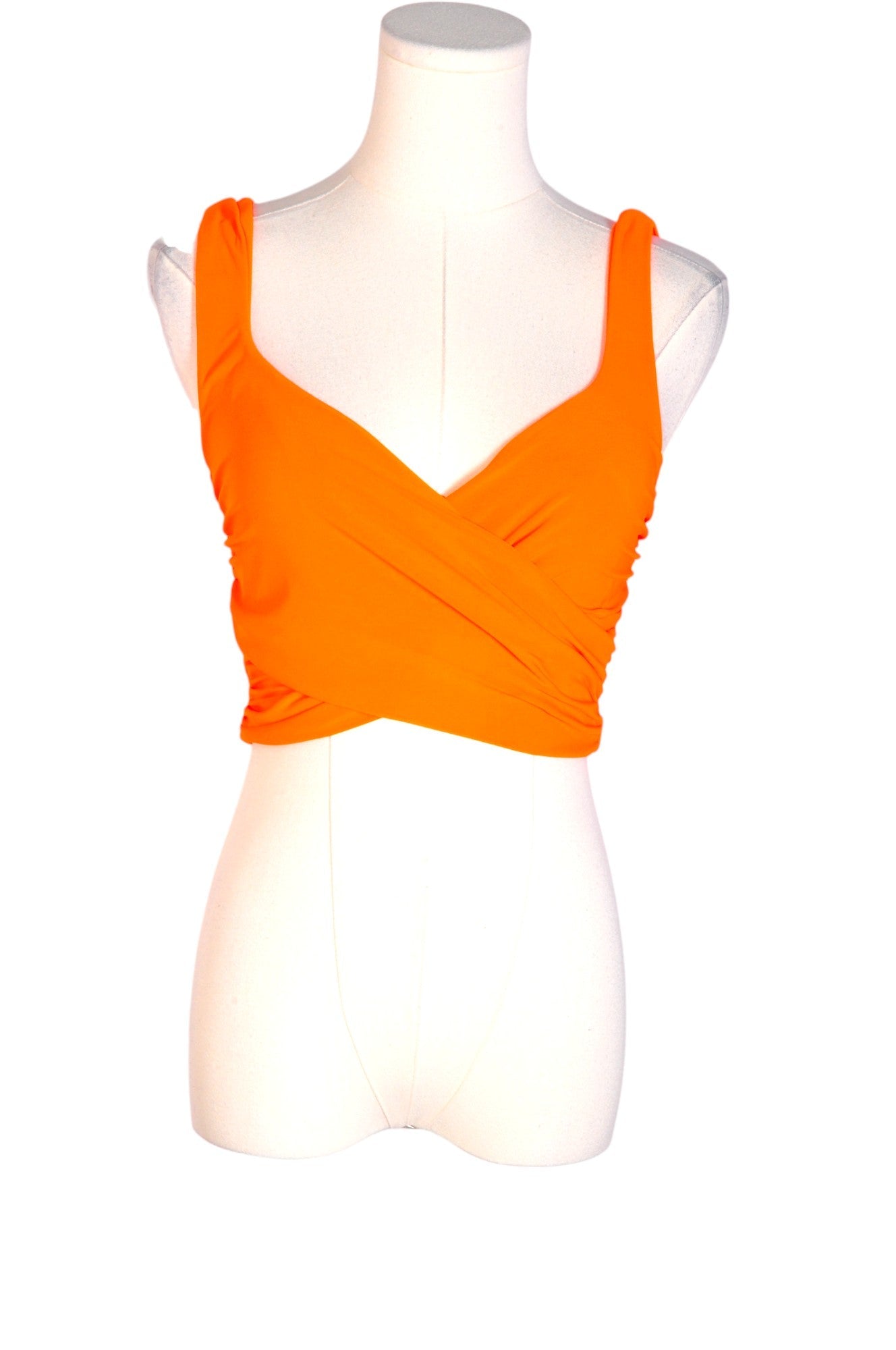 FASHION NOVA Stylish Women's Orange Regular-Fit Crop Tops - Size M