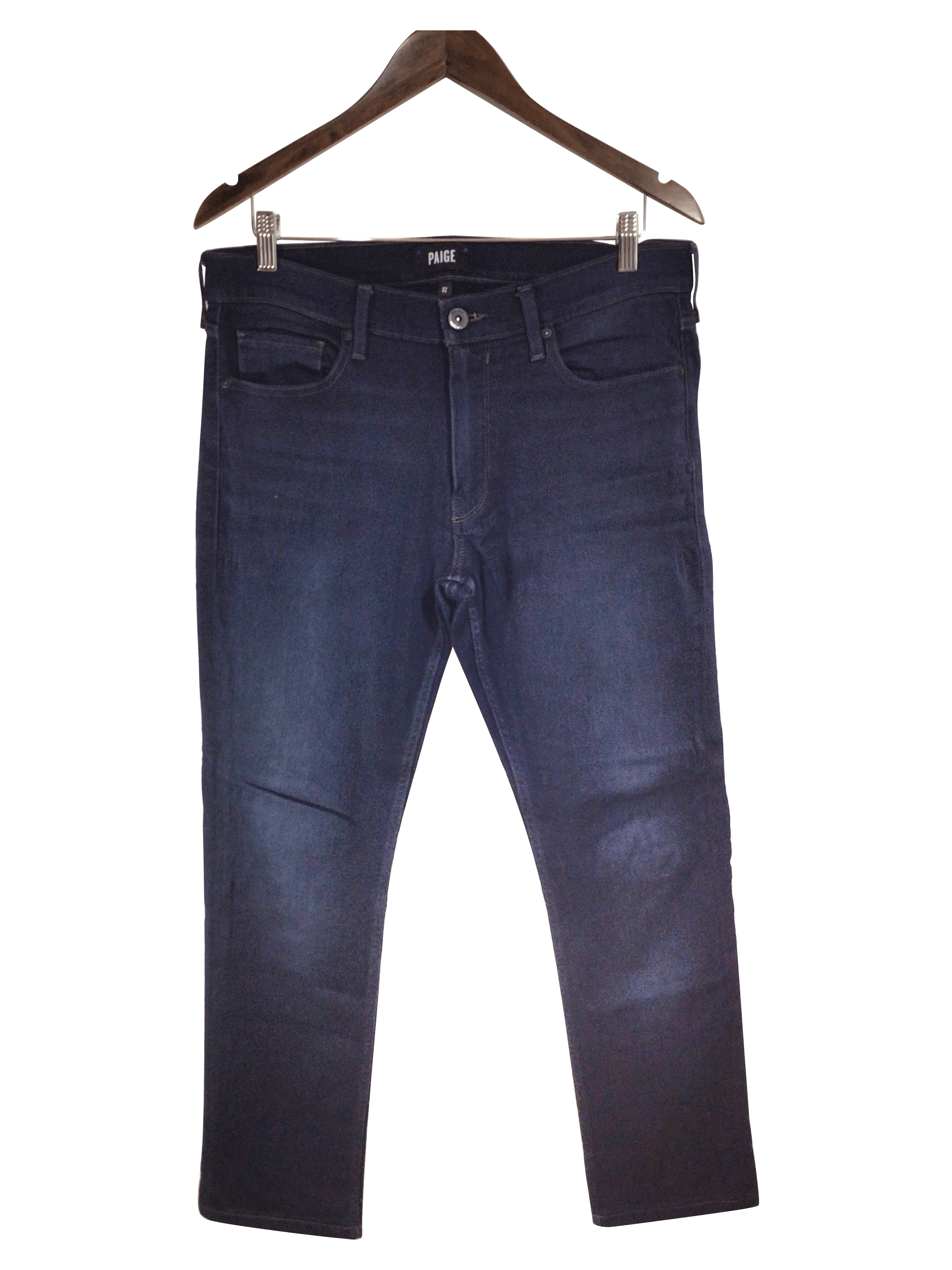 PAIGE Second-Hand Blue Regular Fit Women's Straight-Legged Jeans Size 32