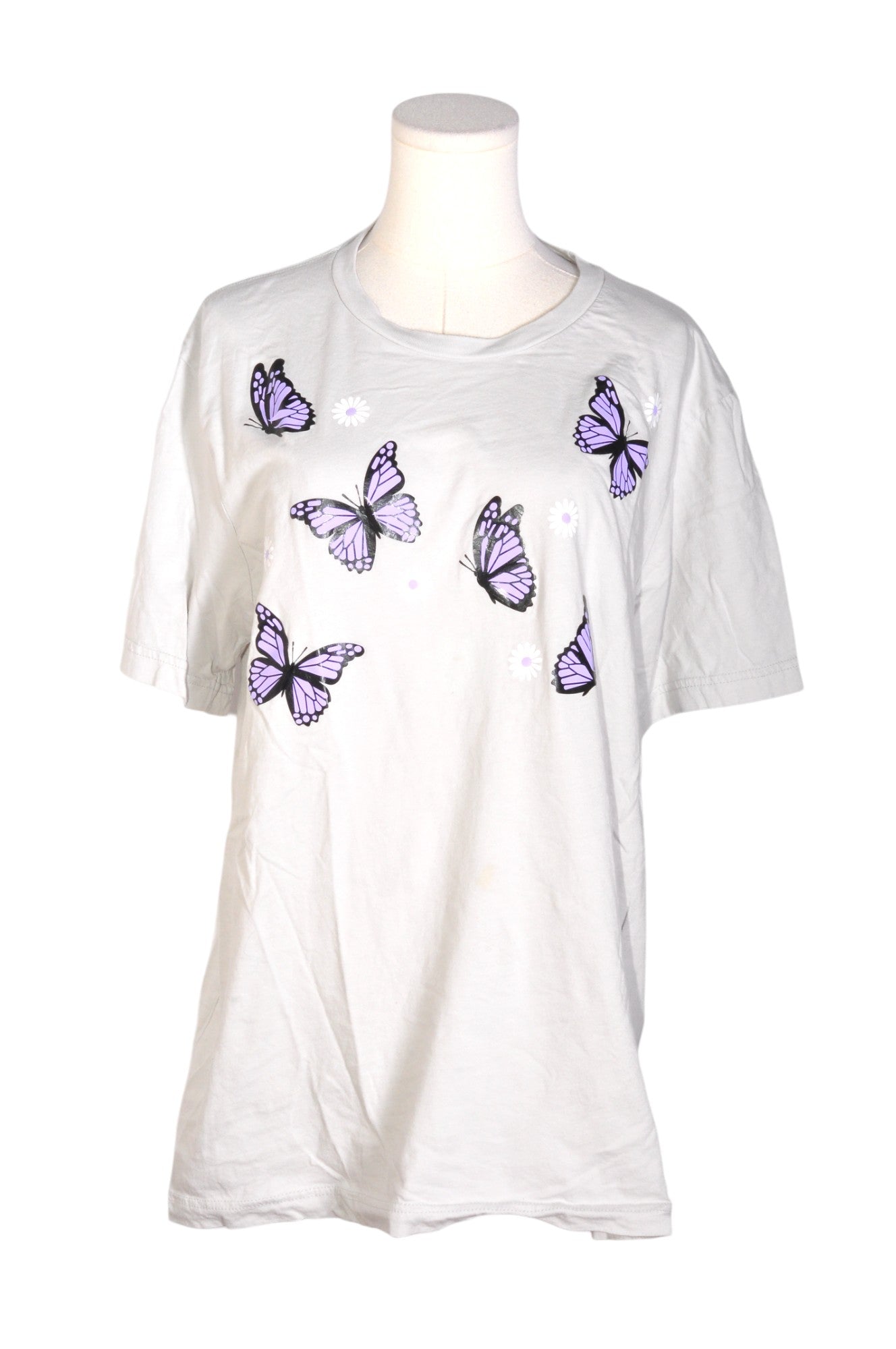 CANVAS Stylish White Regular-Fit Women's XL T-Shirt