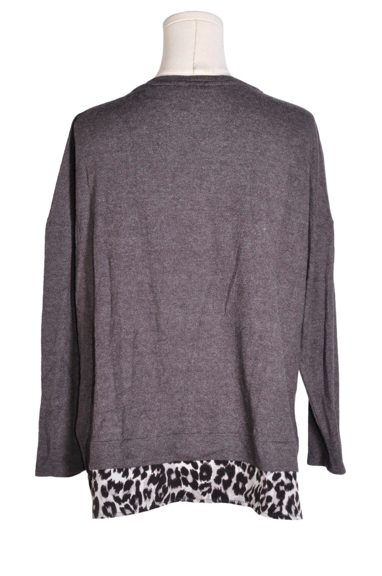 IMNYC Stylish Women's Gray Regular-Fit Long-Sleeve T-Shirt - Size M