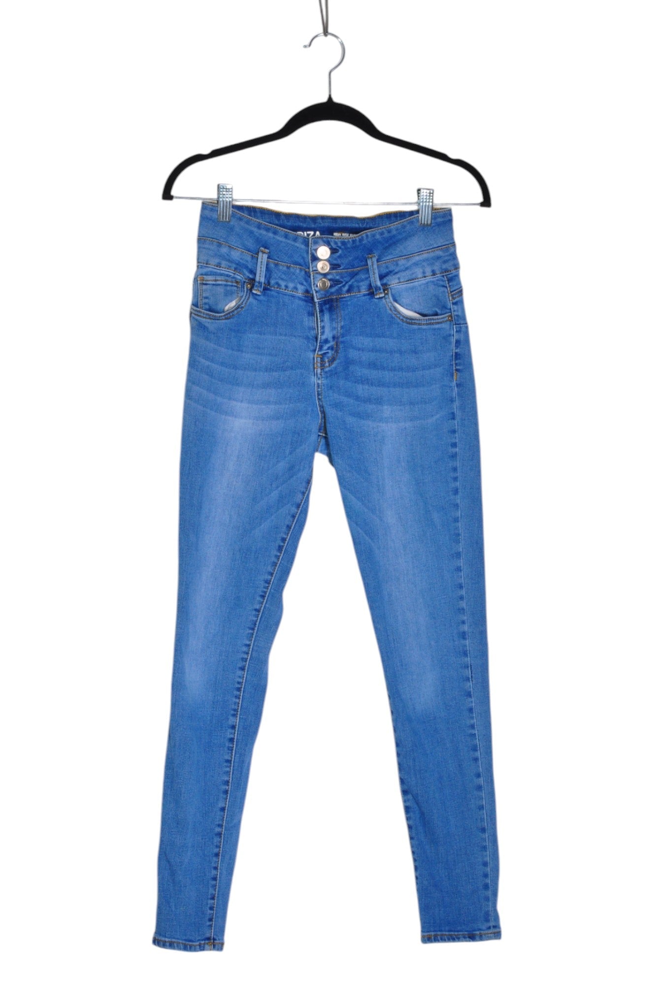 Stylish IBIZA Blue Regular Fit Second-Hand Women's Straight-Legged Jeans - Size 7