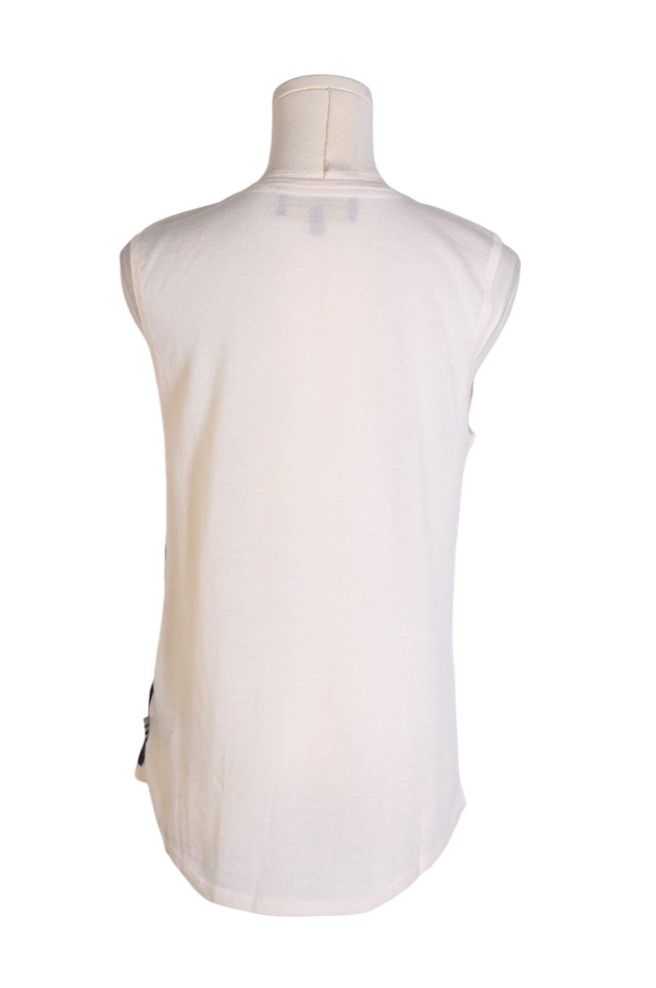 Stunning HUDSON BAY White Regular-Fit Women's Sleeveless Blouse in Size S