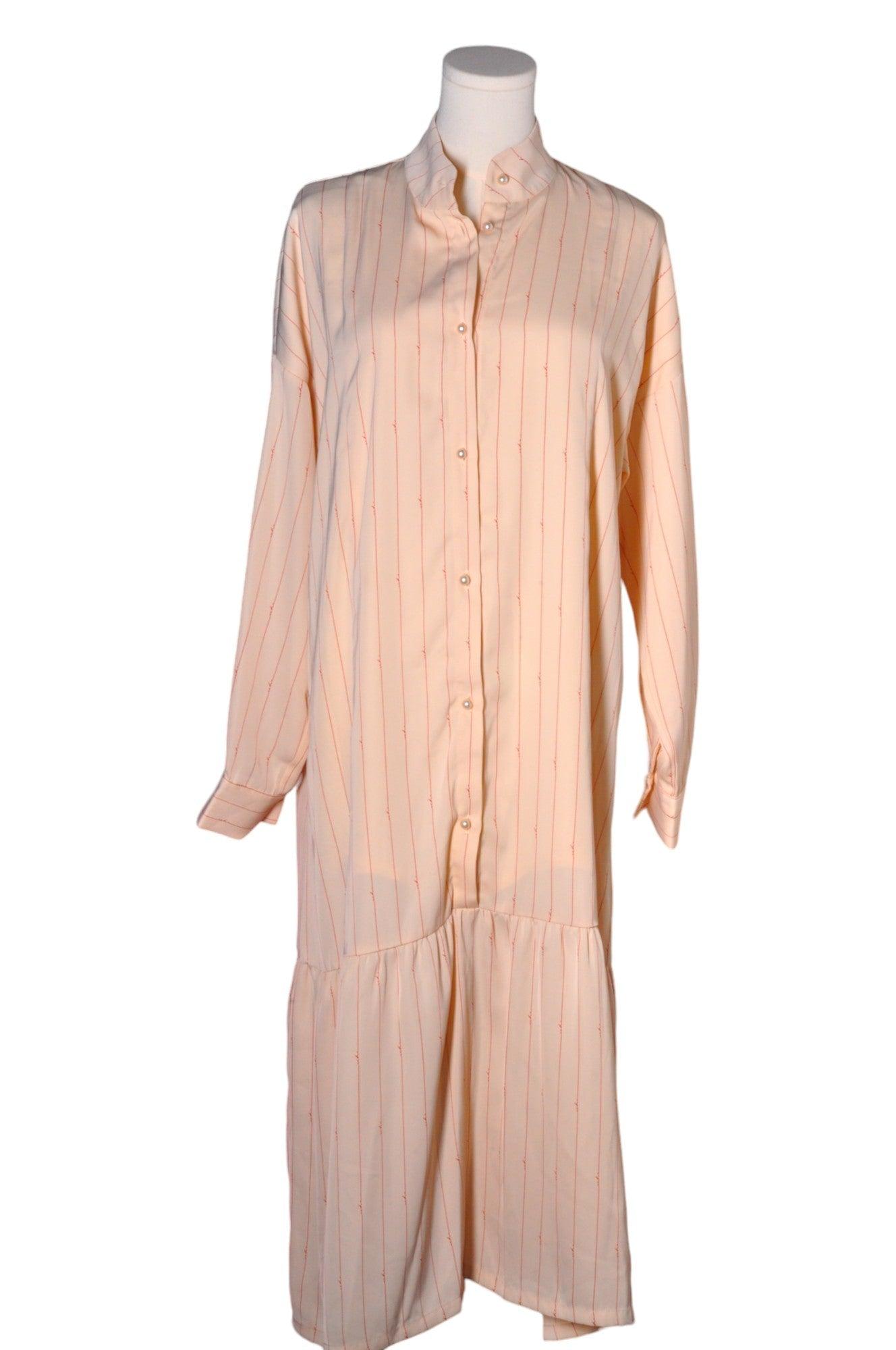 ICHI Women's Elegant Drop Waist Regular Fit Beige Dress - Size 36