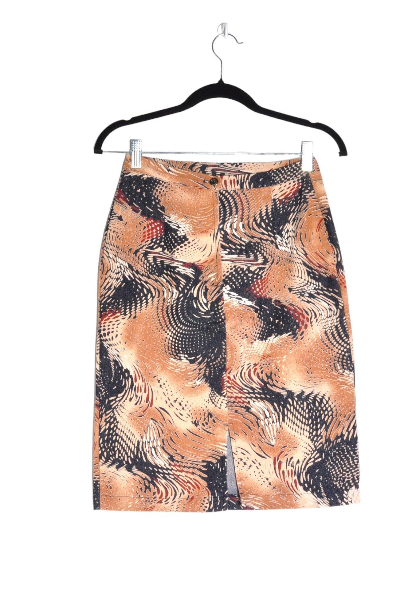 Stylish INITIATIVES Women's Regular Fit Brown Pencil Skirt - Size S