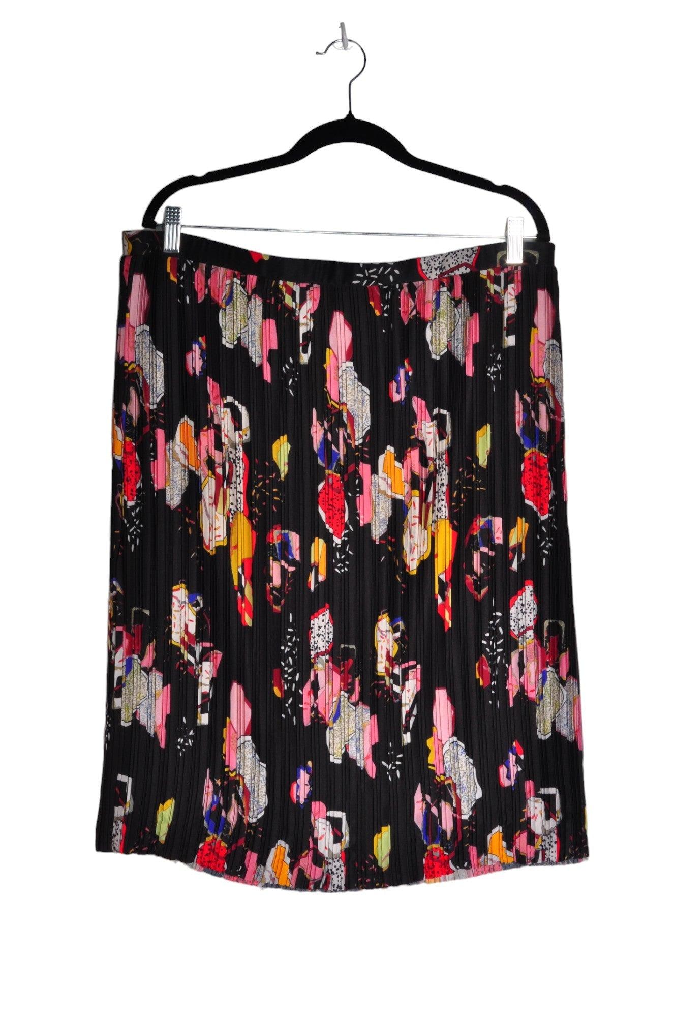 CONTEMPORAINE Stylish Women's Casual Black XXL Regular Fit Knee-Length Skirt