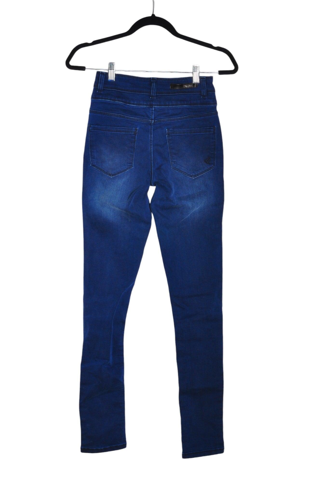 FOXY JEANS CO. Stylish Blue Women's Regular Fit Straight-Legged Second-Hand Jeans - Size 25