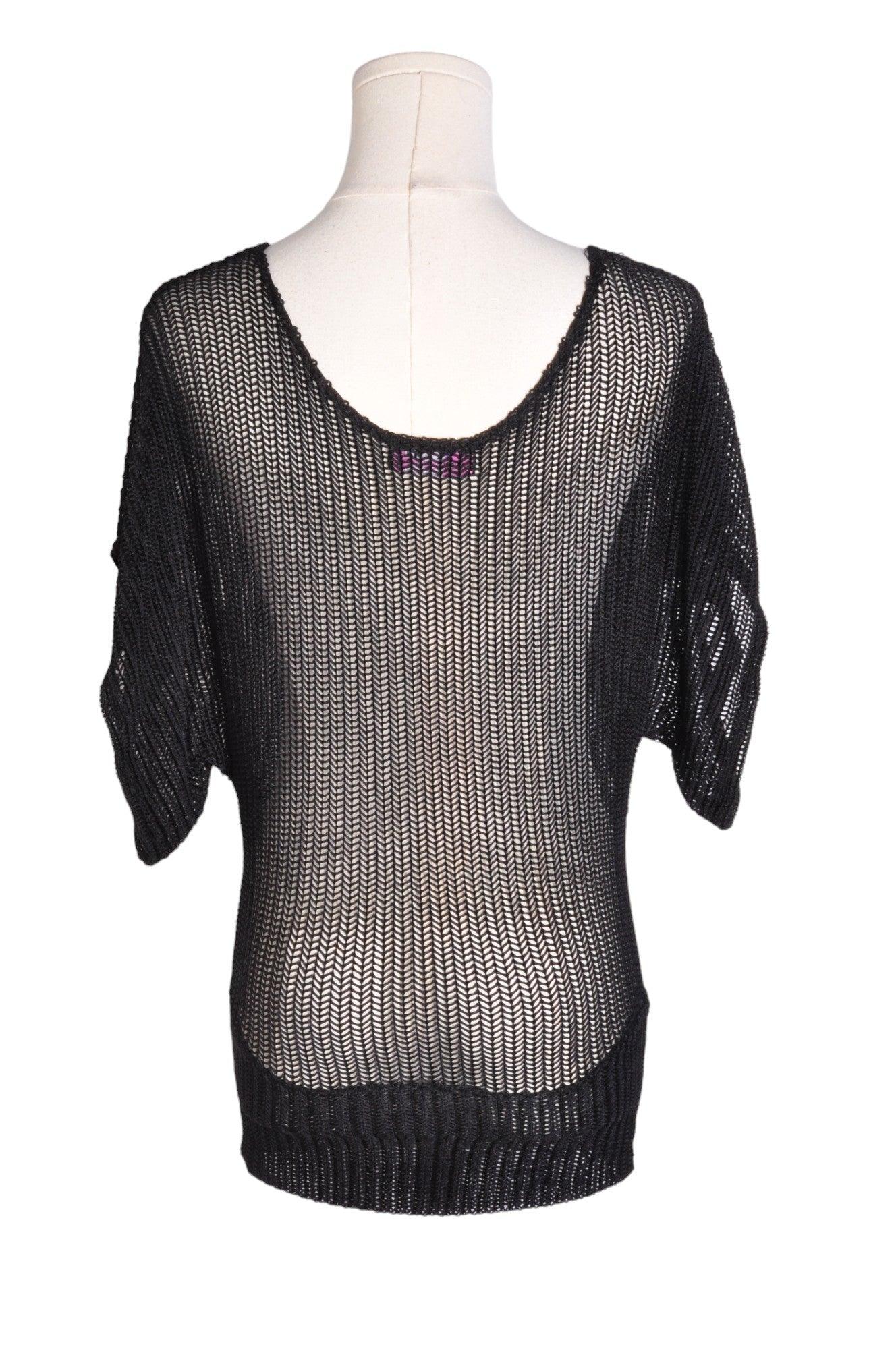 Stylish CANDY COUTURE Women's Black Regular Fit Knit Top - Size S