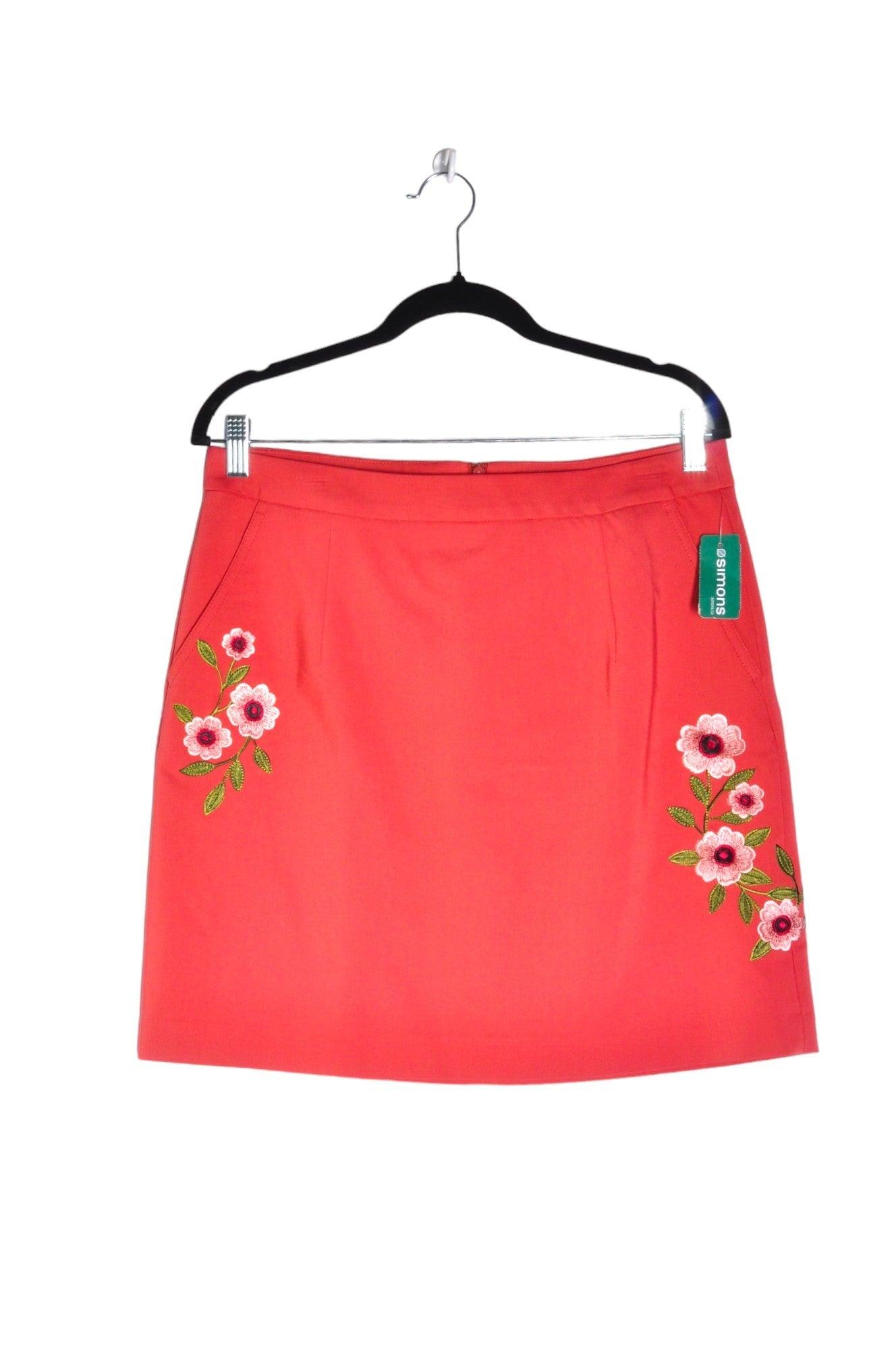 CONTEMPORAINE Stylish Pink Regular-fit Women's Casual Skirt - Size 8