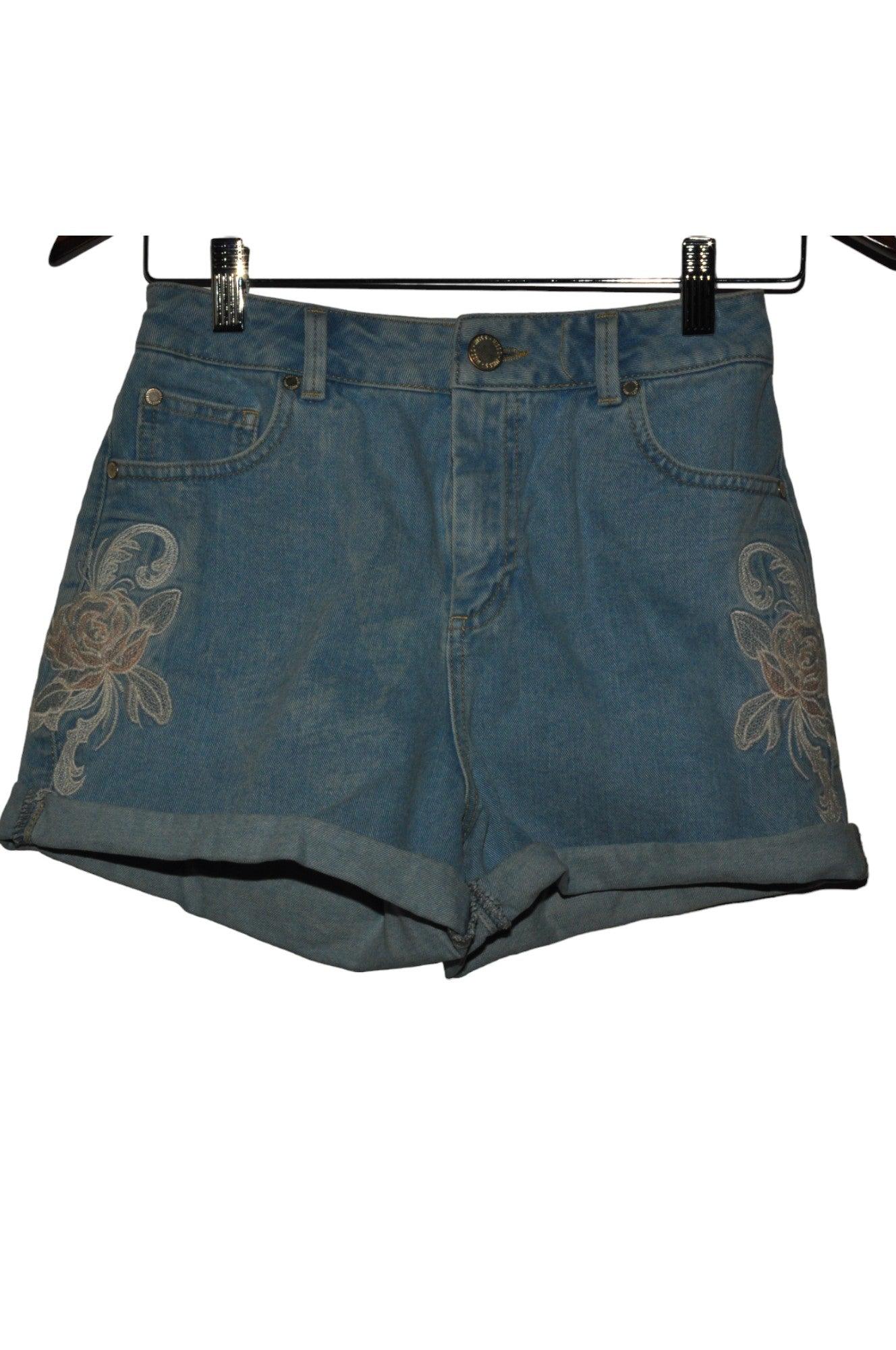 MISS SELFRIDGE Stylish Women's Blue Regular Fit Denim Shorts - Size 4