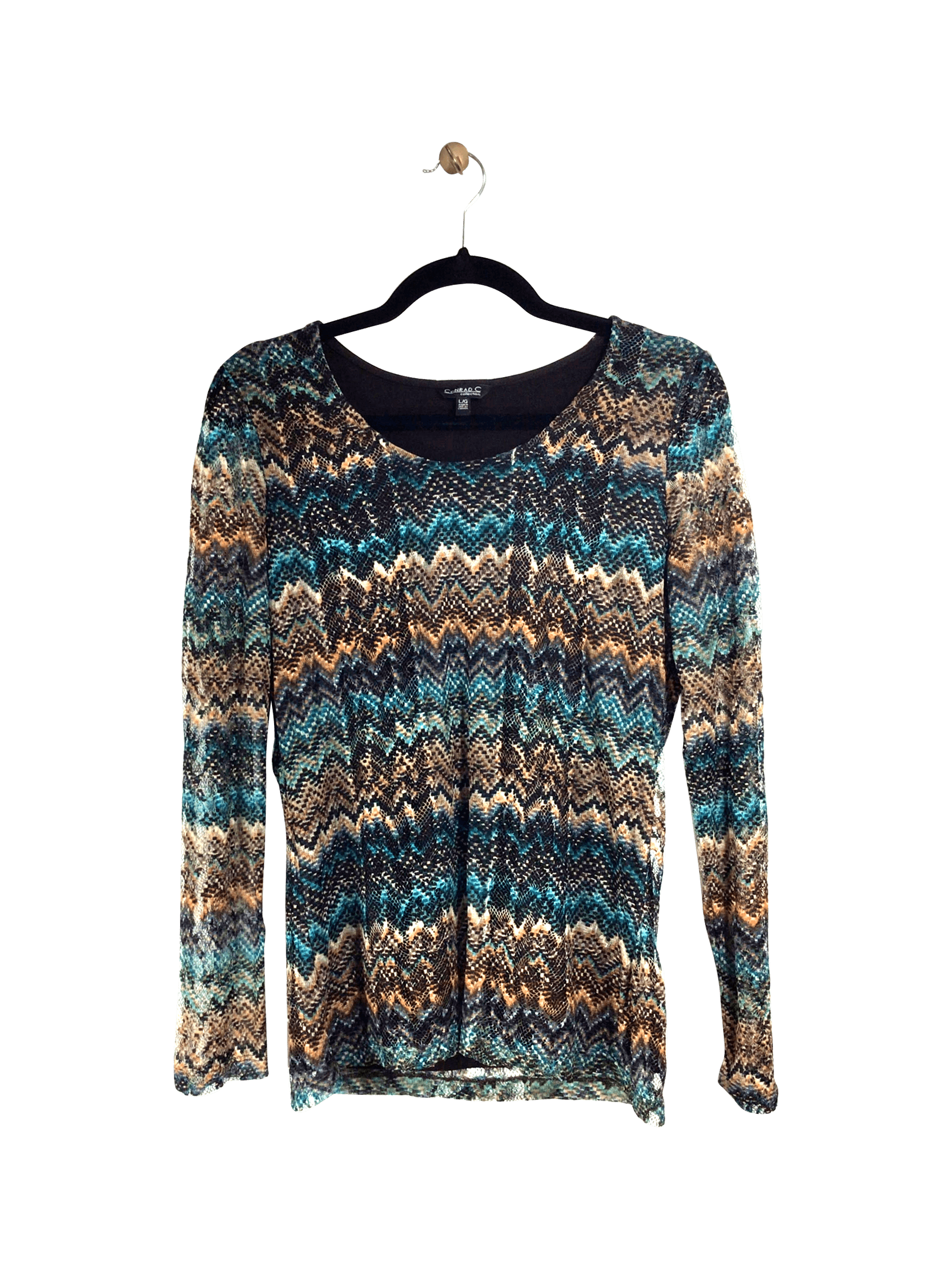 Stylish CONRAD C Blue Regular Fit Long Sleeve T-shirt - Size L