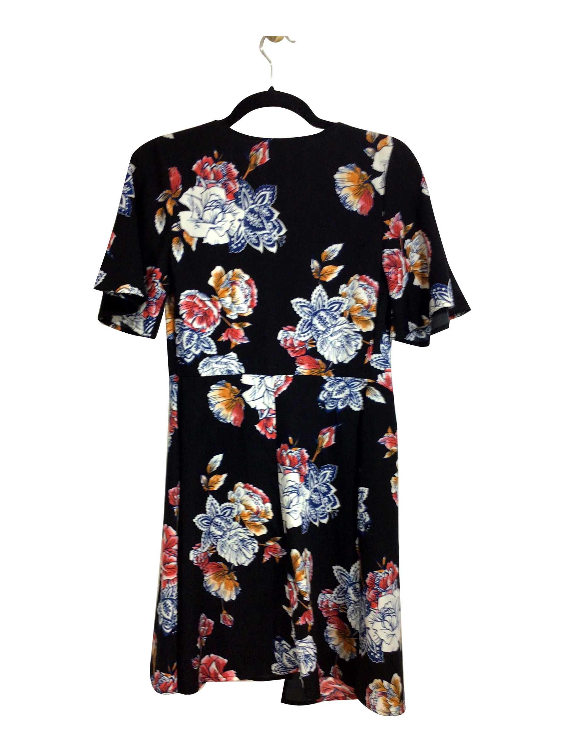 Stylish ONE CLOTHING Regular Fit Black Wrap Dress - Size XS