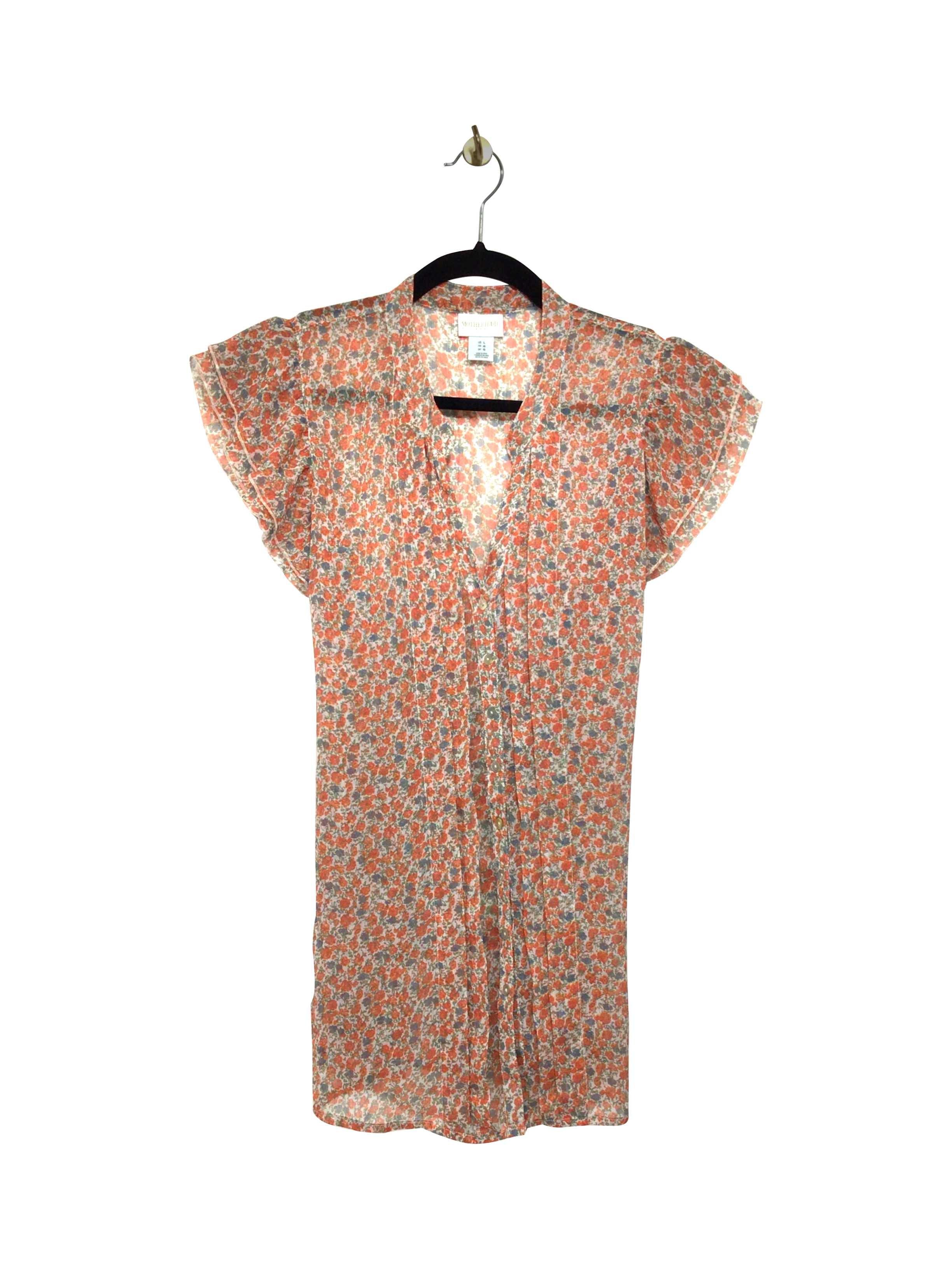 Stylish Orange Regular Fit Second - hand Motherhood Blouse - Size L