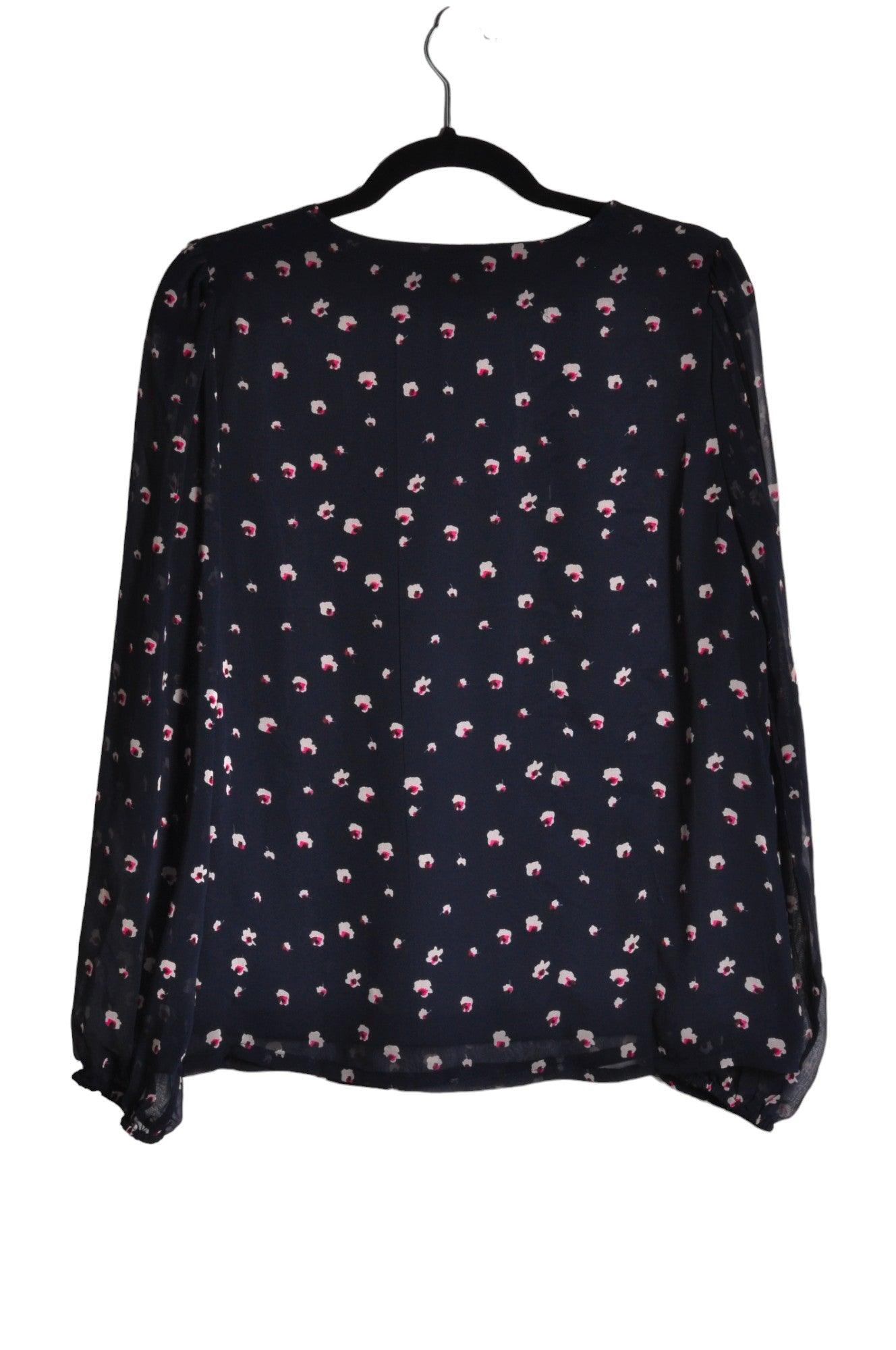 ICHI Blue Regular Fit Second Hand Women's Blouse - Size 36