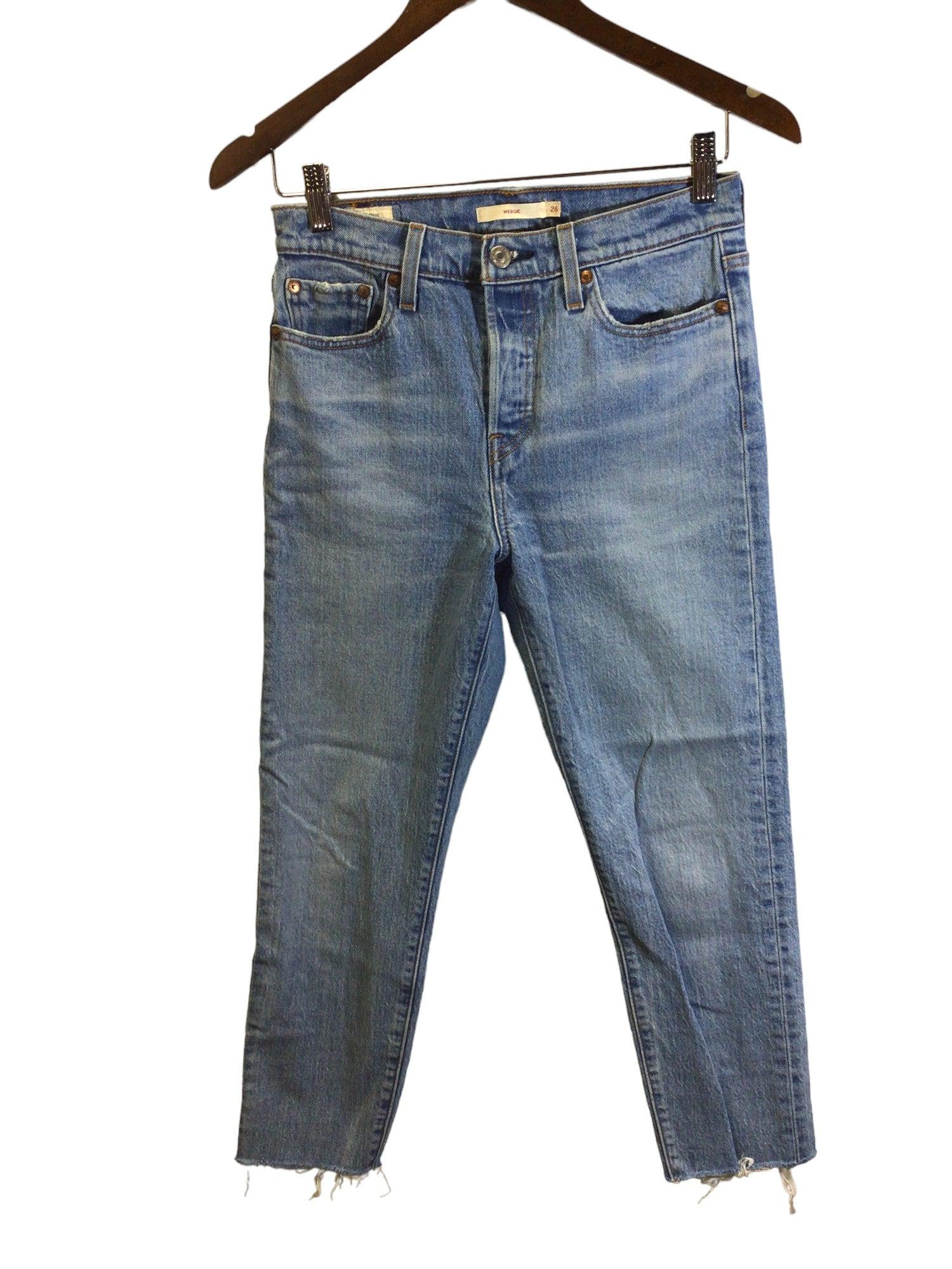 LEVI'S Second-Hand Women's Blue Regular Fit Straight-Legged Jeans Size 26