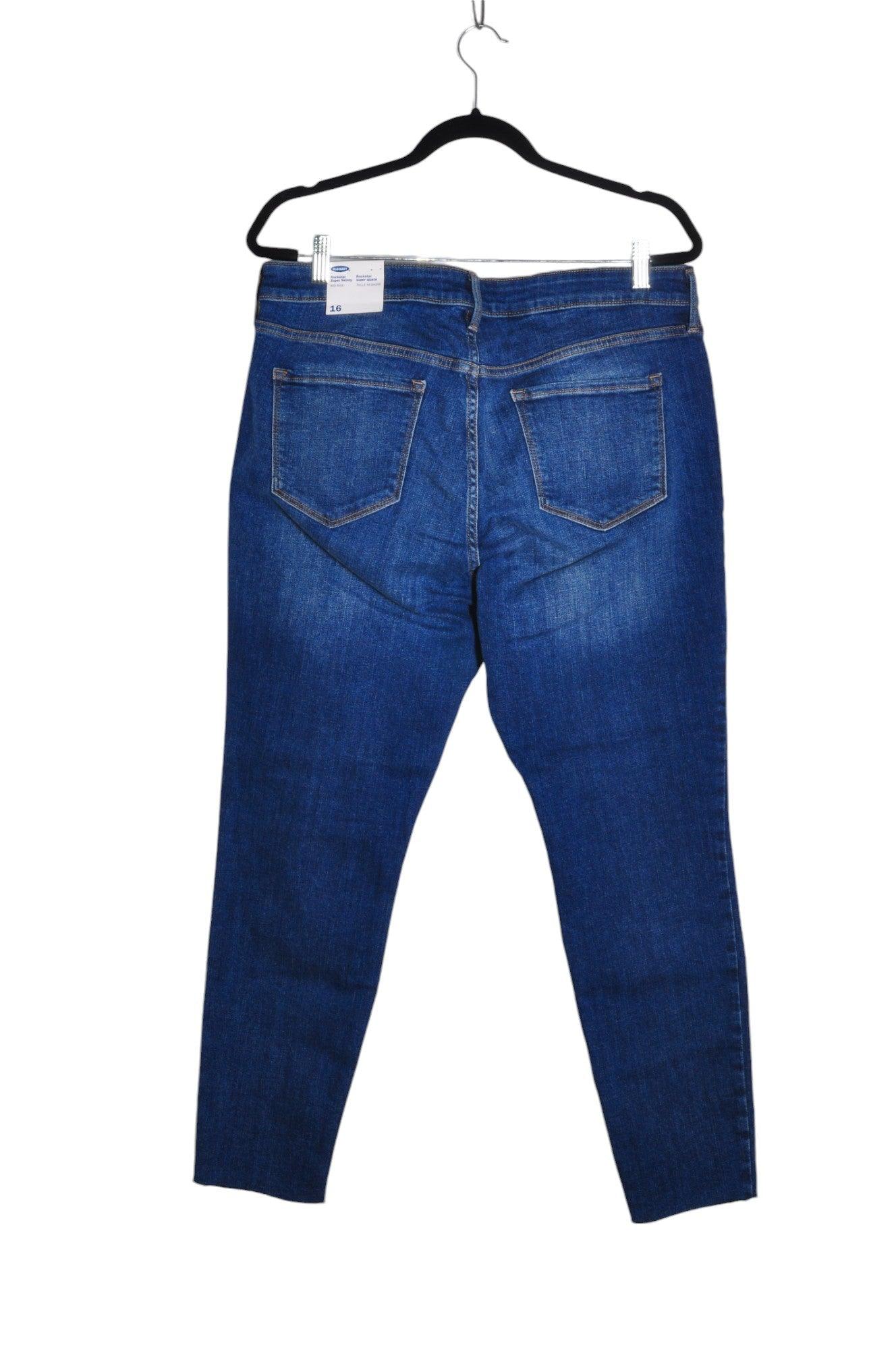 OLD NAVY Stylish Women's Blue Regular Fit Straight-Legged Jeans - Size 16