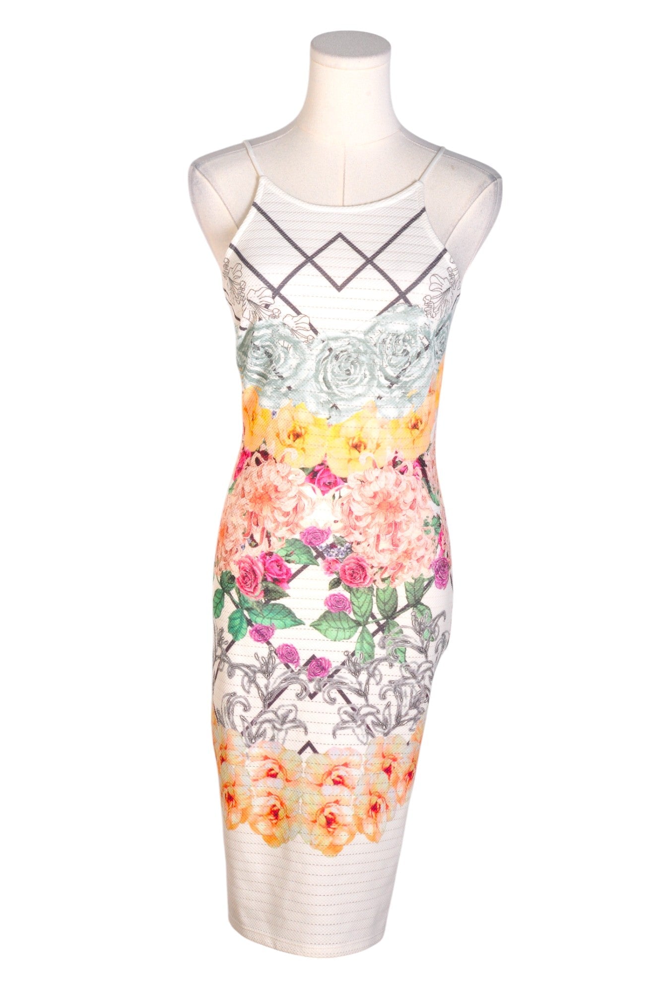 OLIVE TREE Women's Stunning White Regular-Fit Bodycon Dress - Size M