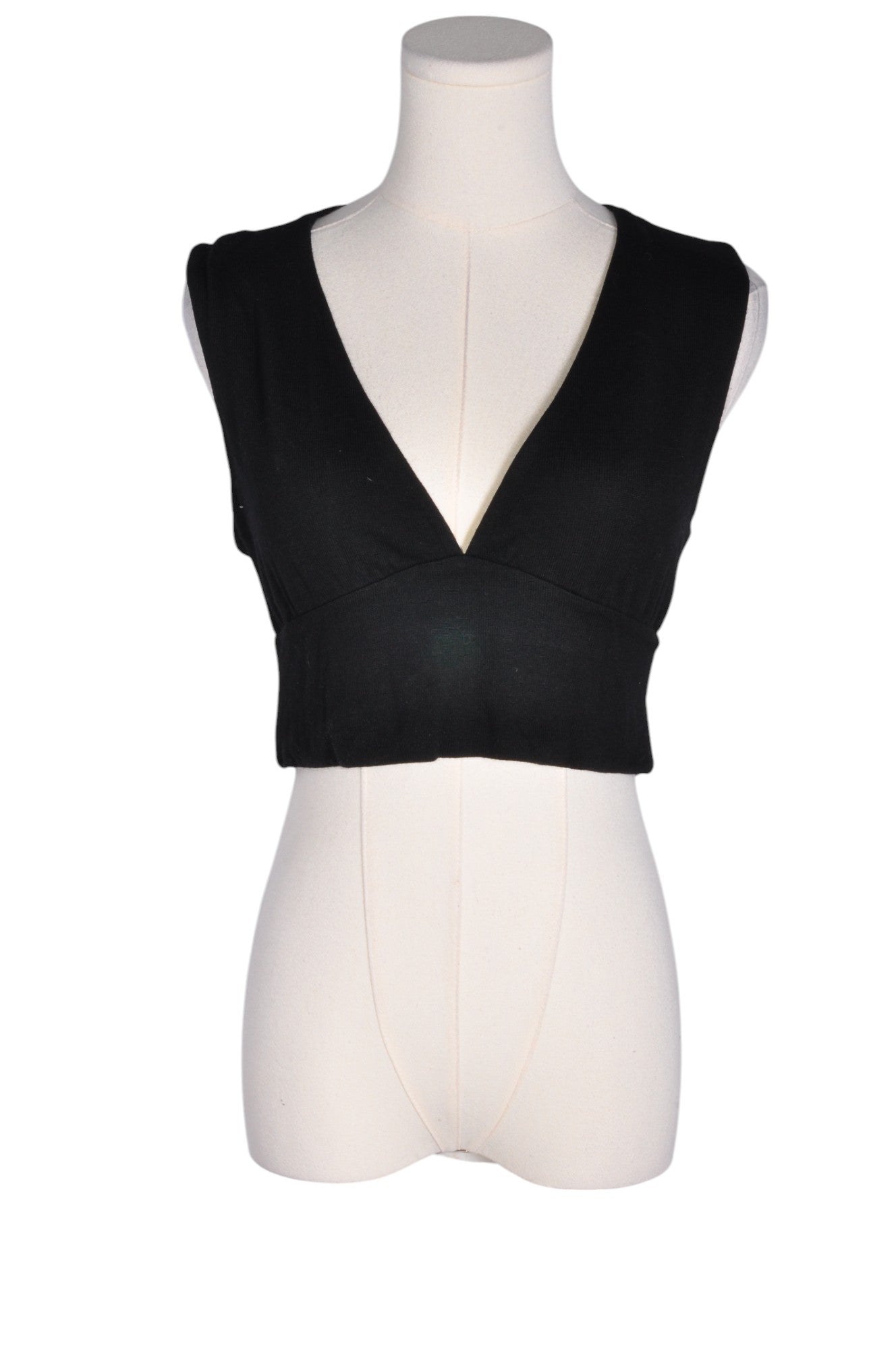 Stylish ICÔNE Women's Black Regular Fit Crop Tops - Size L
