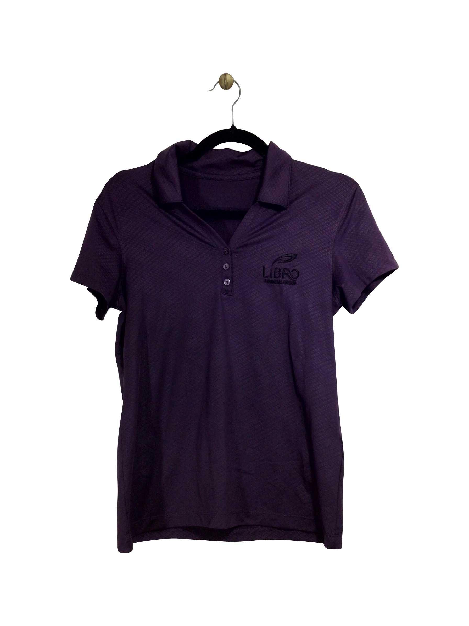 LIBRO Stylish Regular Fit Purple T-shirt - Size S