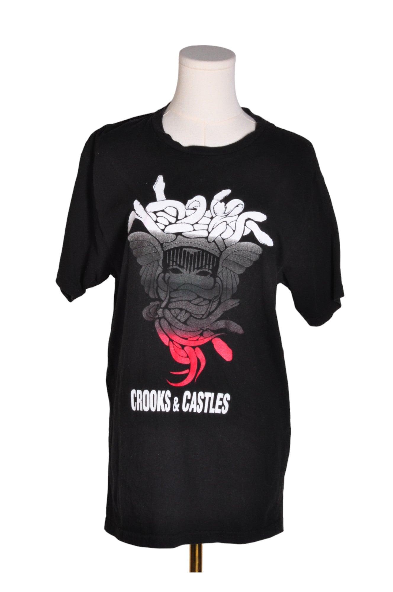 Stylish CROOKS Black Regular Fit Women's T-Shirt - Size M
