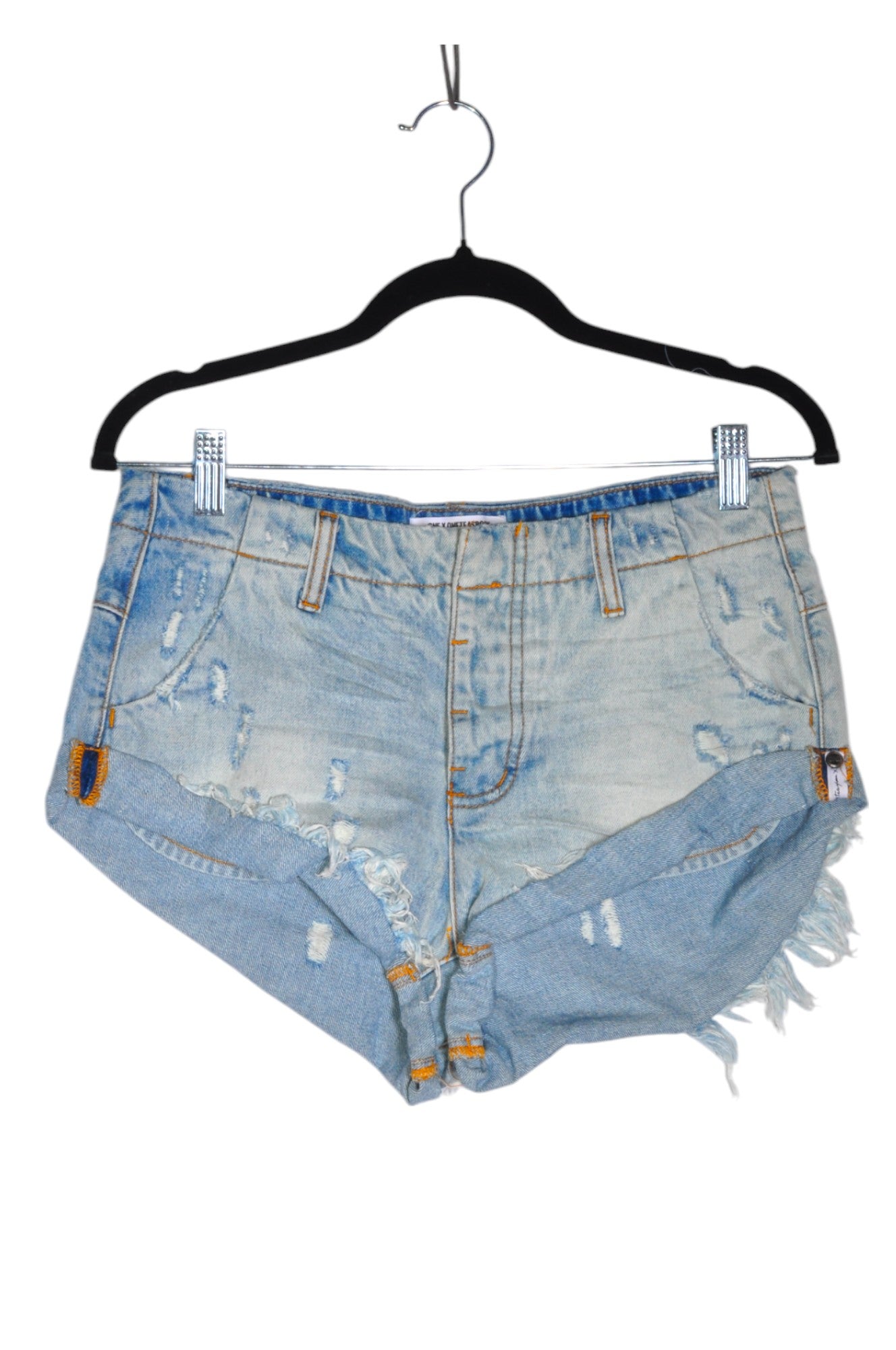 ONE TEASPOON Women's Blue Regular Fit Denim Shorts - Size 26