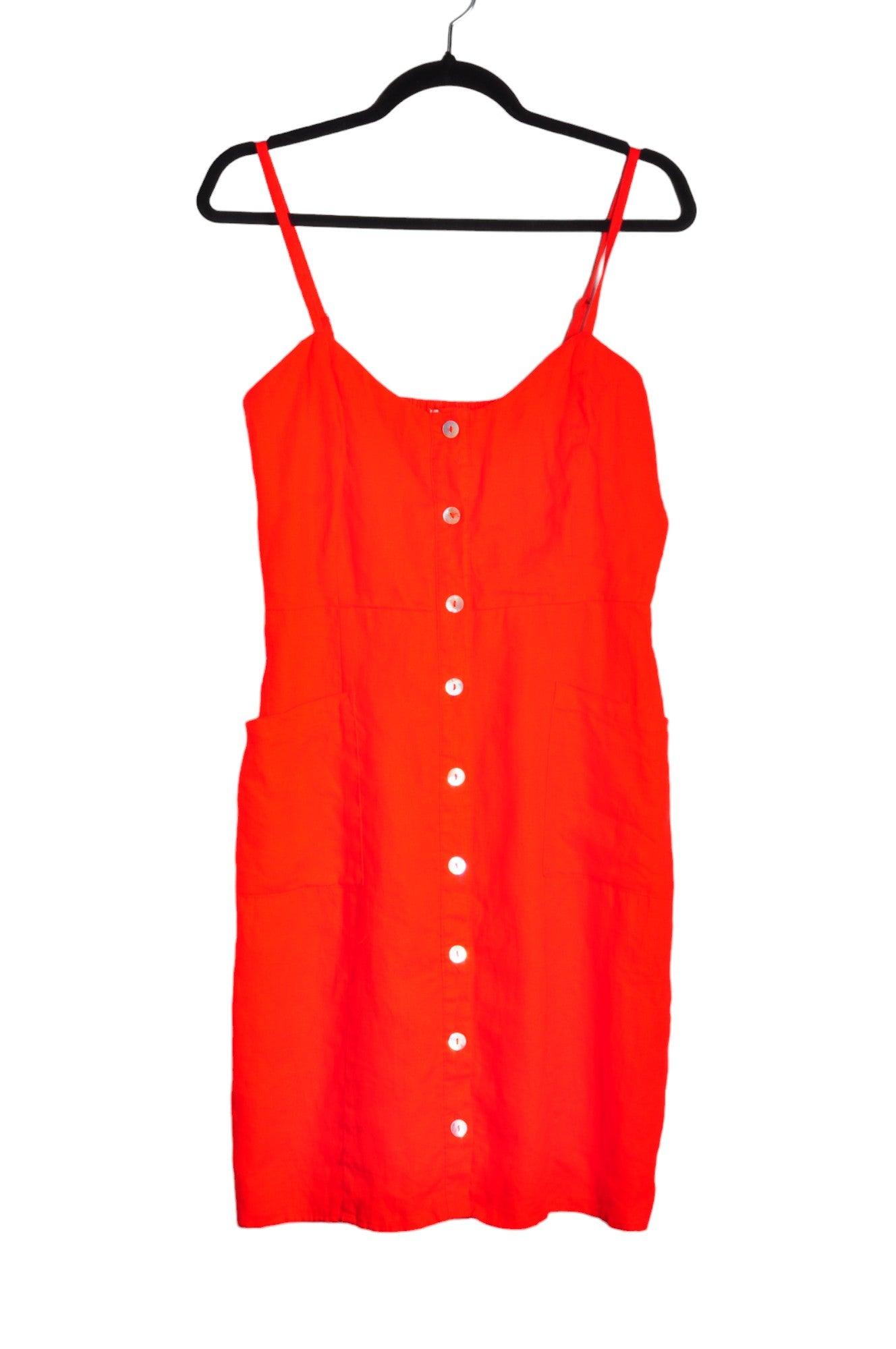 CYNTHIA ROWLEY Stylish Women's Orange Regular Fit Drop Waist Dress - Size 8
