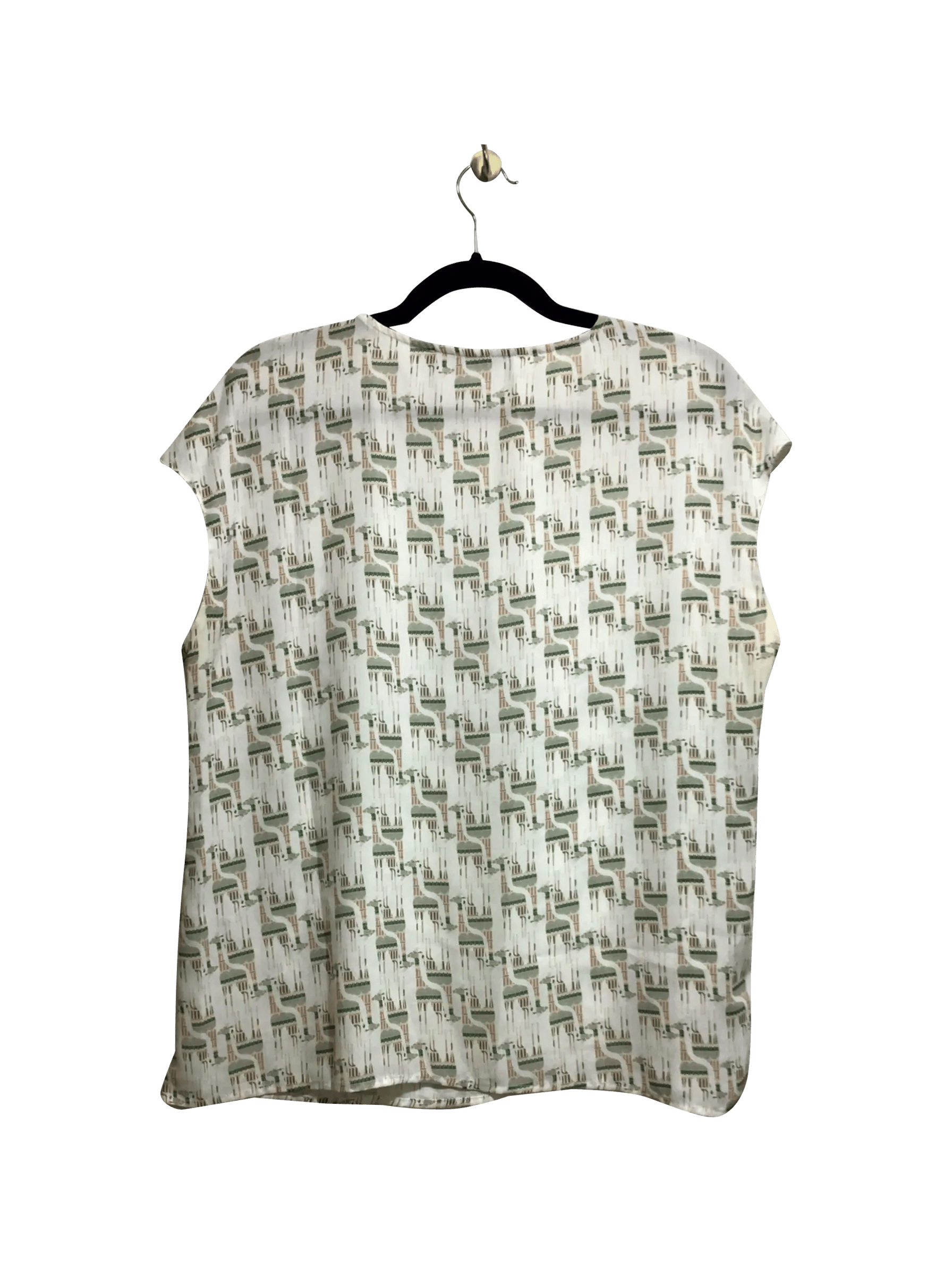 Stylish CONTEMPORAINE Regular Fit White Sleeveless Crew Neck T-shirt - Size L
