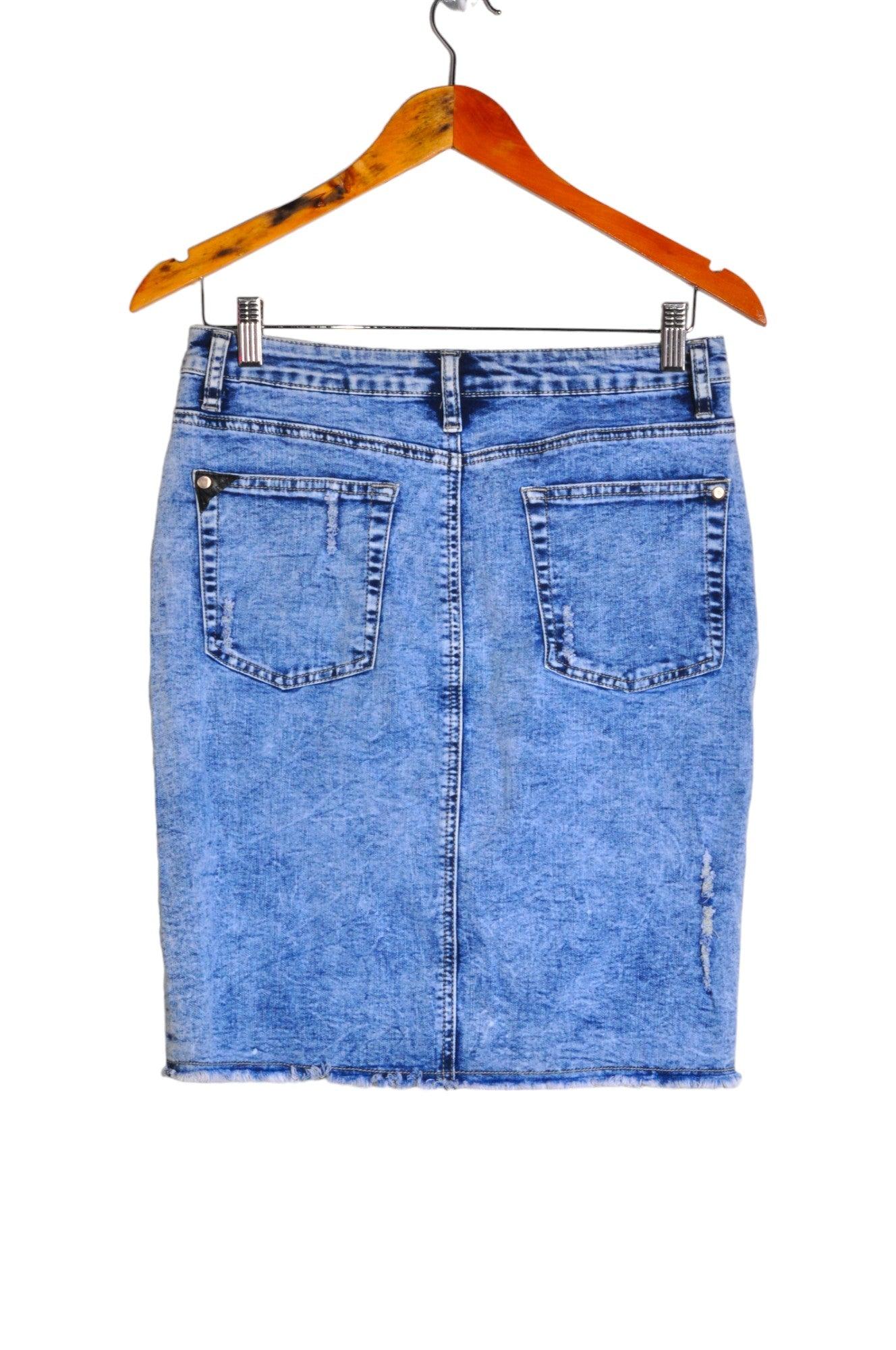 OXYGEN Blue Regular Fit Women's Second - Hand Denim Skirts in XS Size