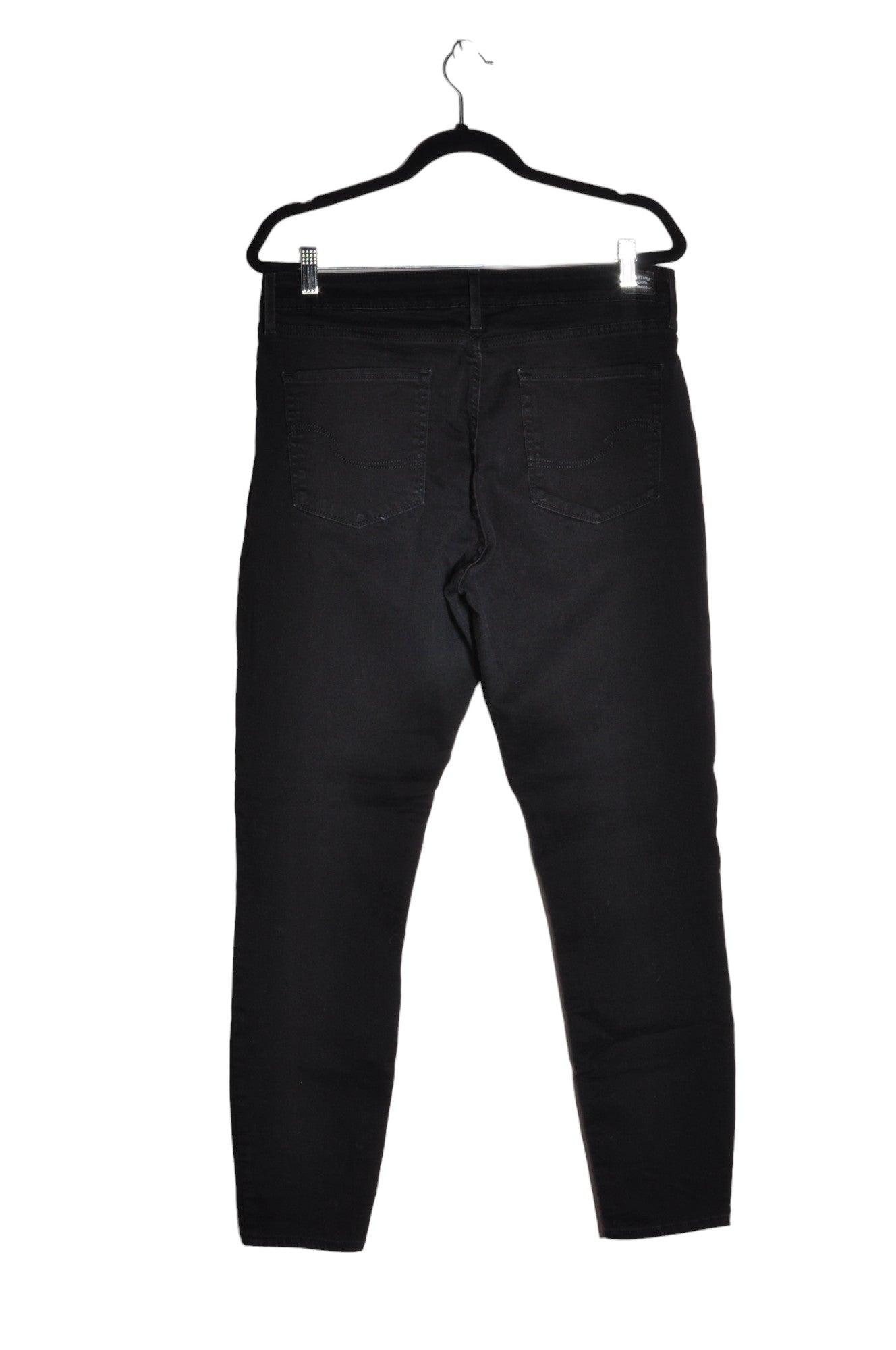 LEVI'S Stylish Women's Black Regular Fit Straight-Legged Jeans - Size 16