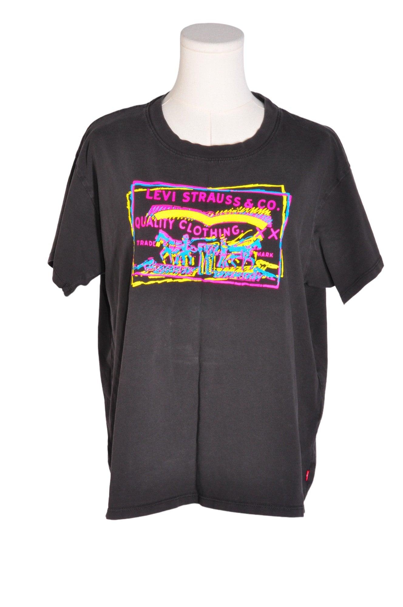 LEVI'S Stylish Women's Black Regular-Fit T-Shirt - Size S