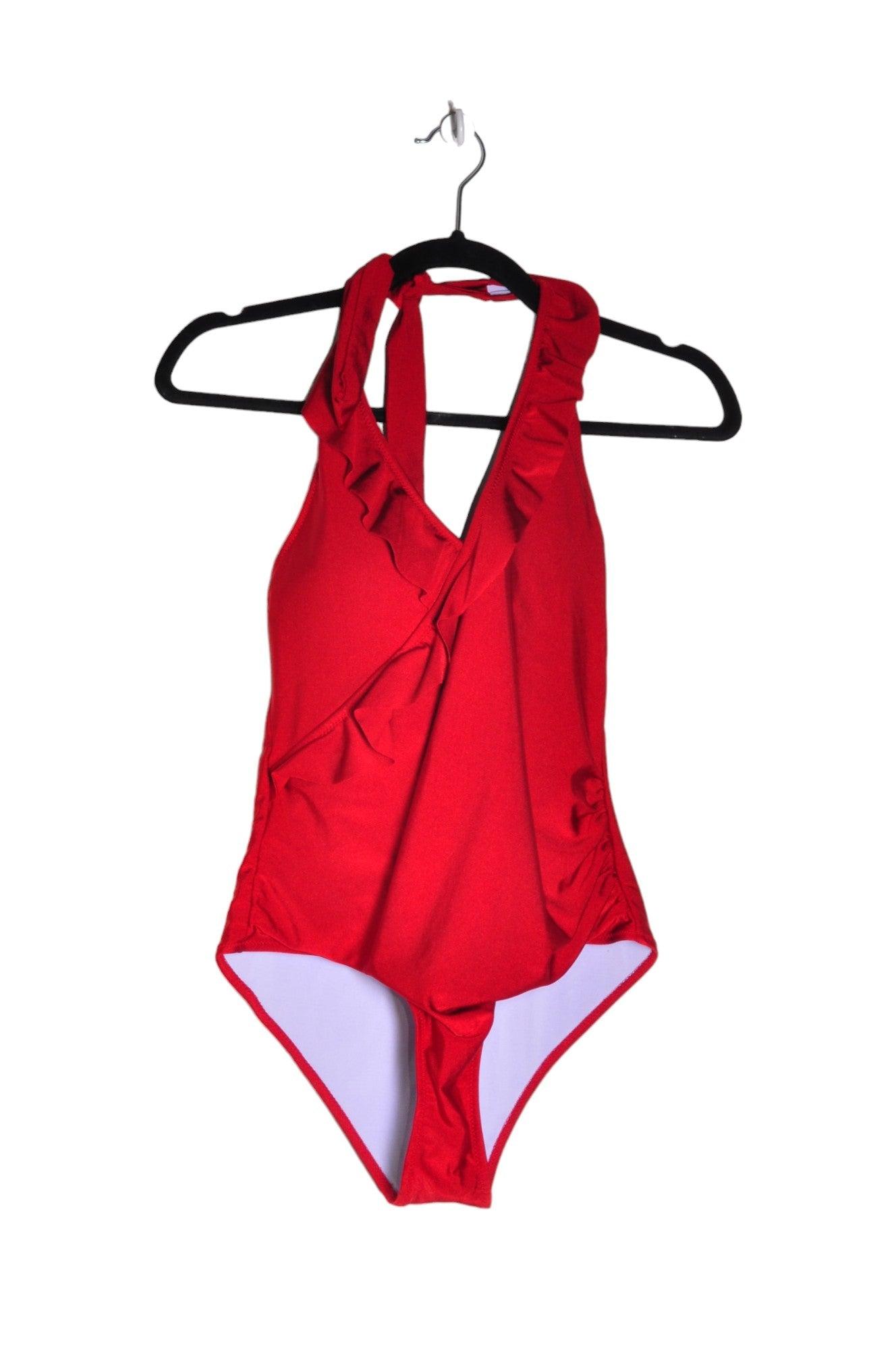 CUPSHE Stylish Women's Red Regular Fit One Piece Swimsuit - Size M