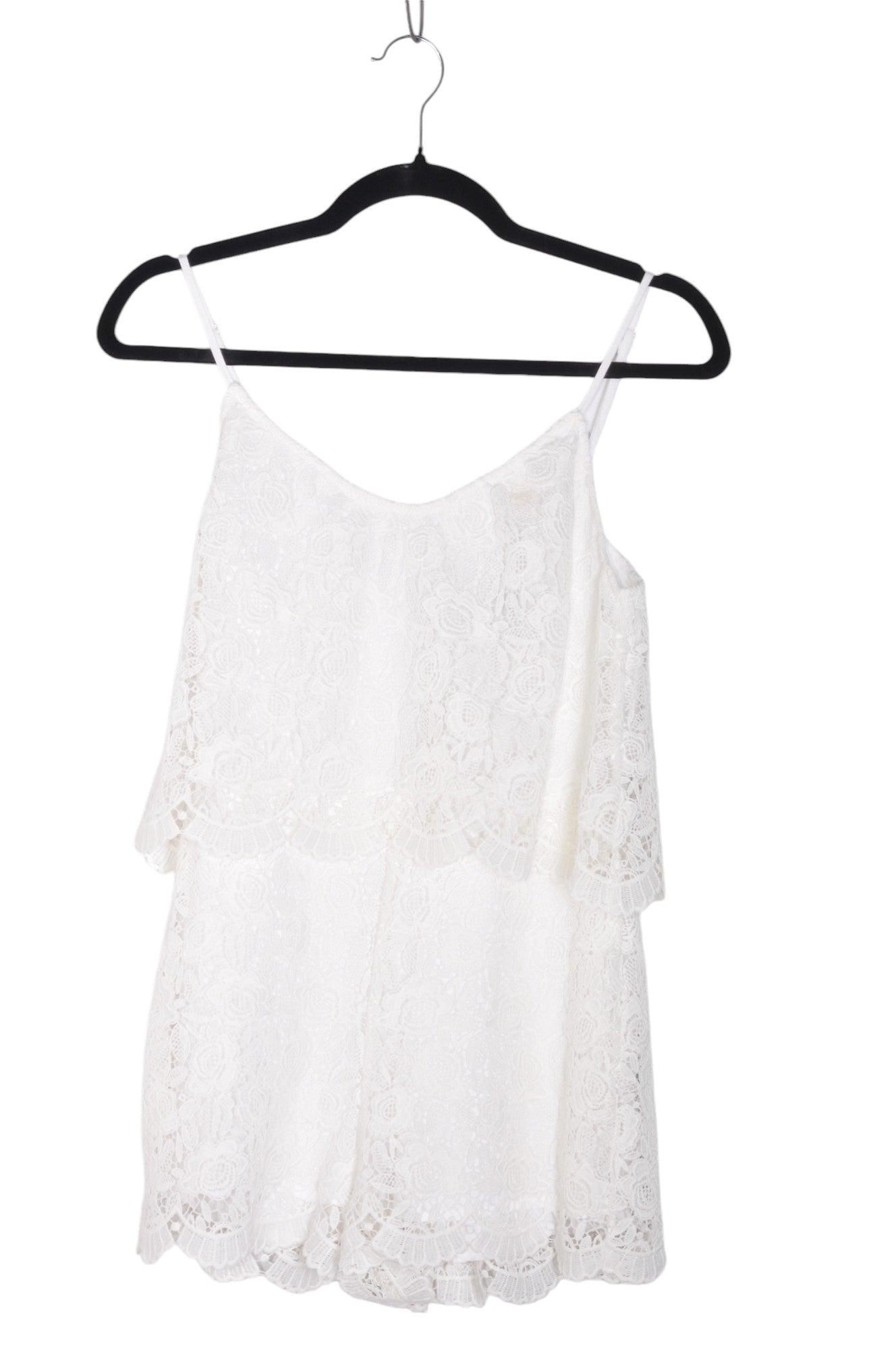 FOREVER 21 Stylish Women's White Regular-fit Romper - Size S