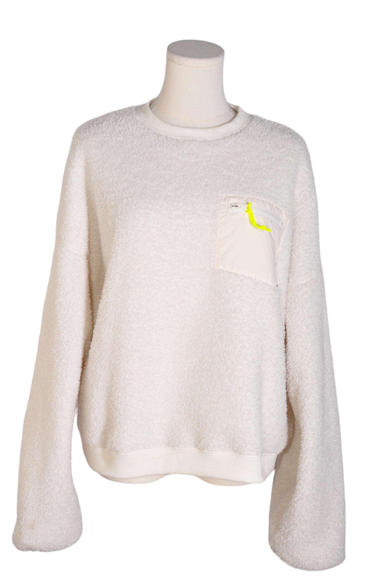 Stylish CONVERSE Women's White Regular Fit Sweater - Size M
