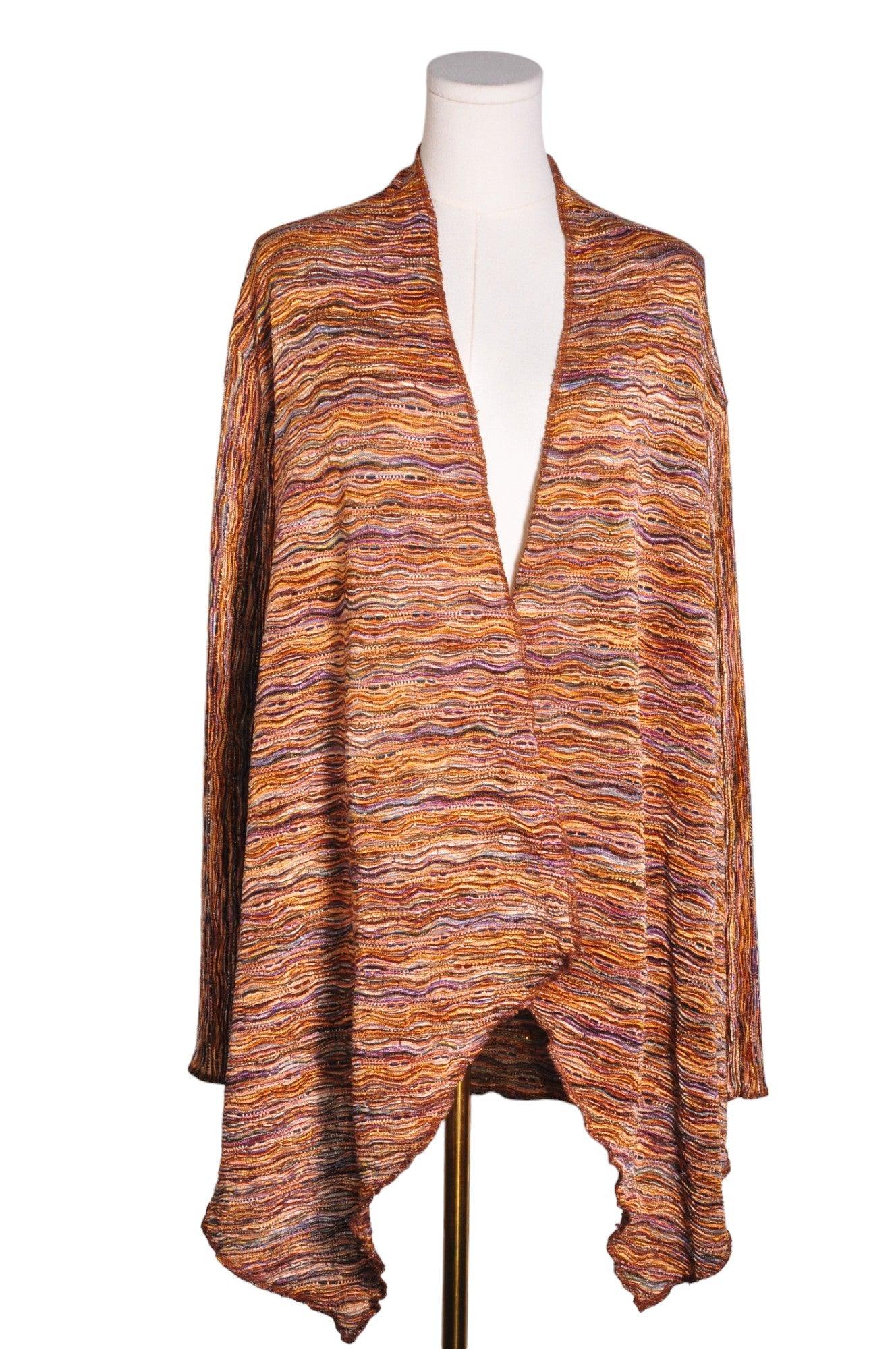 LINDA LUNDSTROM Stylish Women's Brown Regular Fit Cardigan Size 14