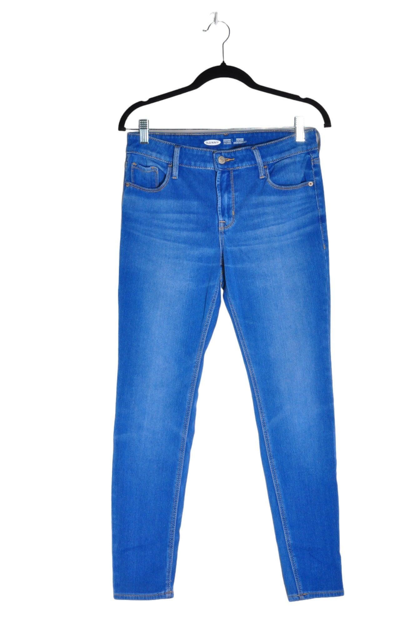 OLD NAVY Stylish Women's Blue Straight-Legged Regular Fit Jeans - Size 8