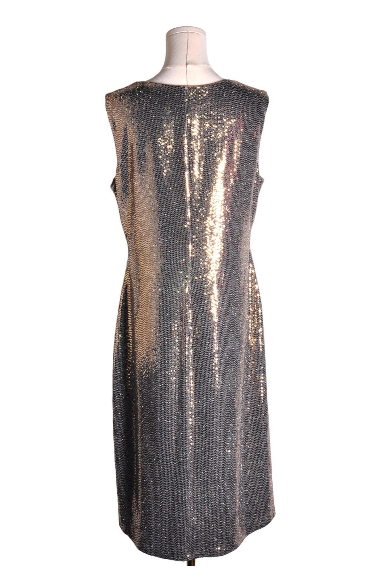 CONNECTED APPAREL Stylish Women's High Low Gray Dress Size 12 - Regular Fit
