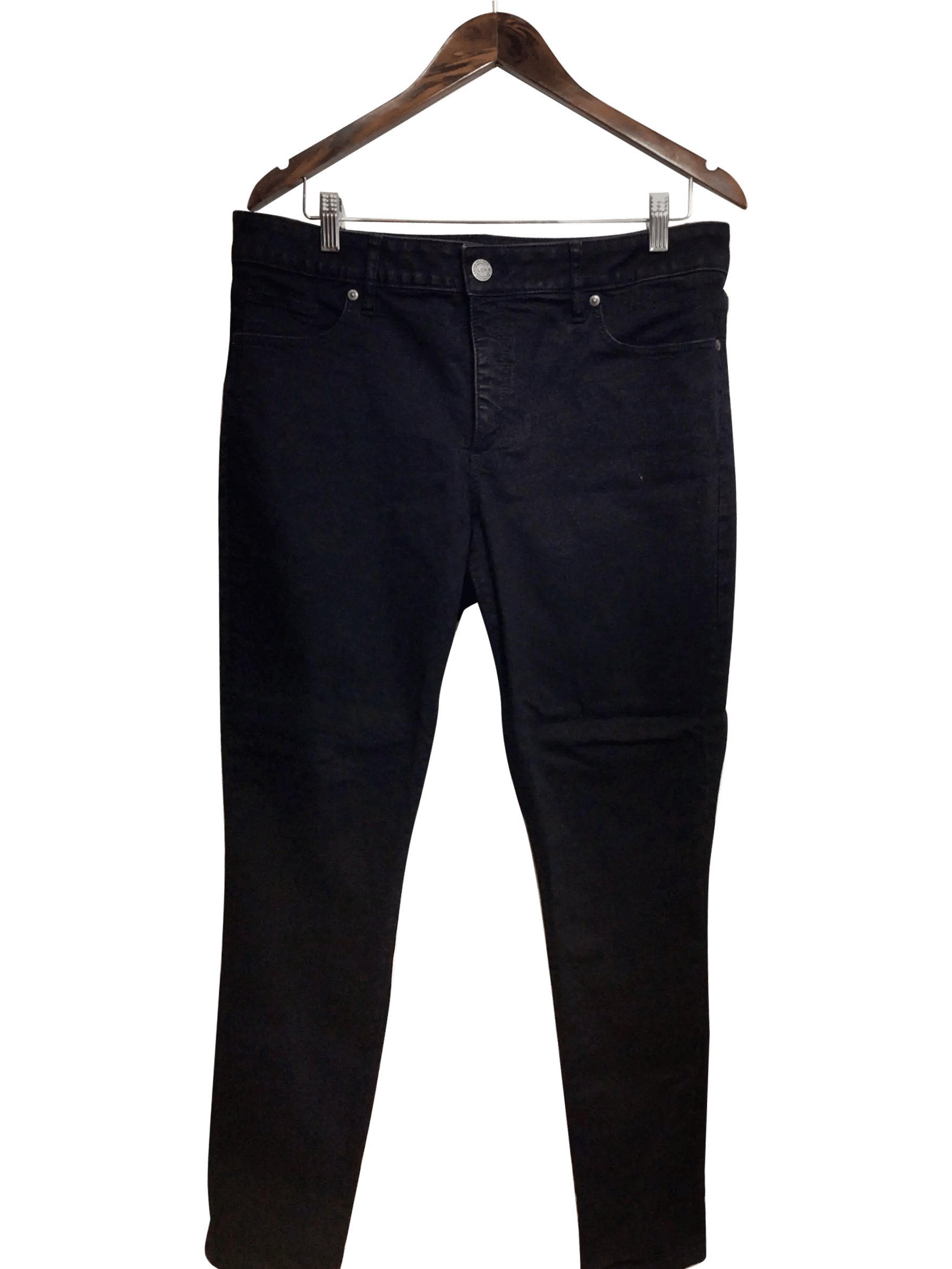 LOFT Stylish Regular Fit Black Straight - Legged Jeans Size 32