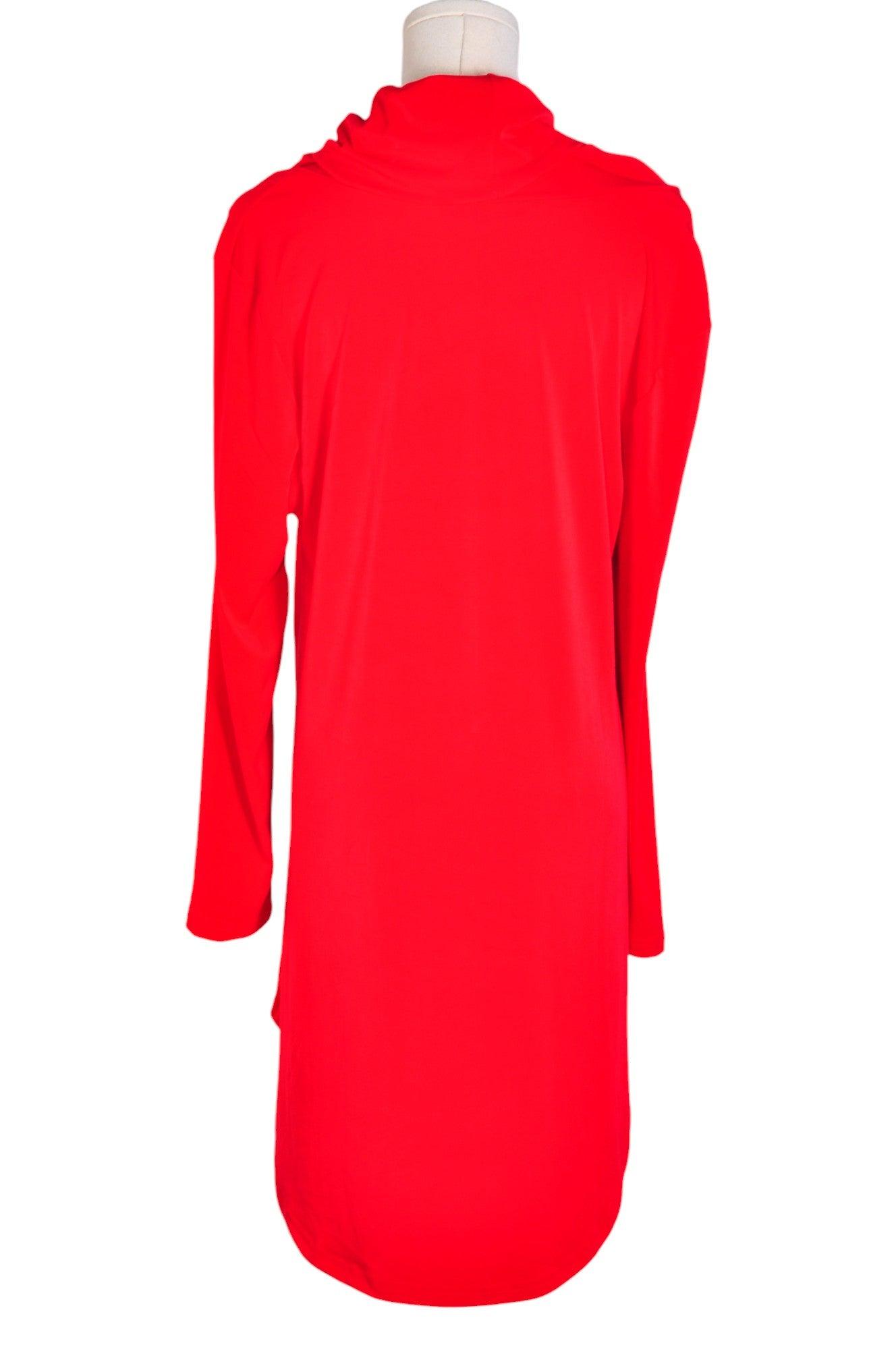 LILY BY FIRMIANA Stylish Women's Red Regular Fit Drop Waist Dress - Size M
