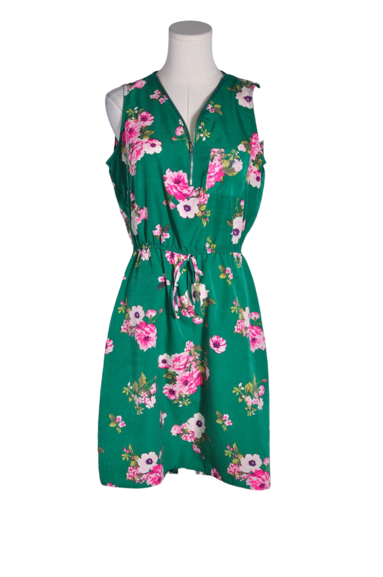 LILY MORGAN Stylish Women's Green Wrap Dress in Regular Fit - Size S