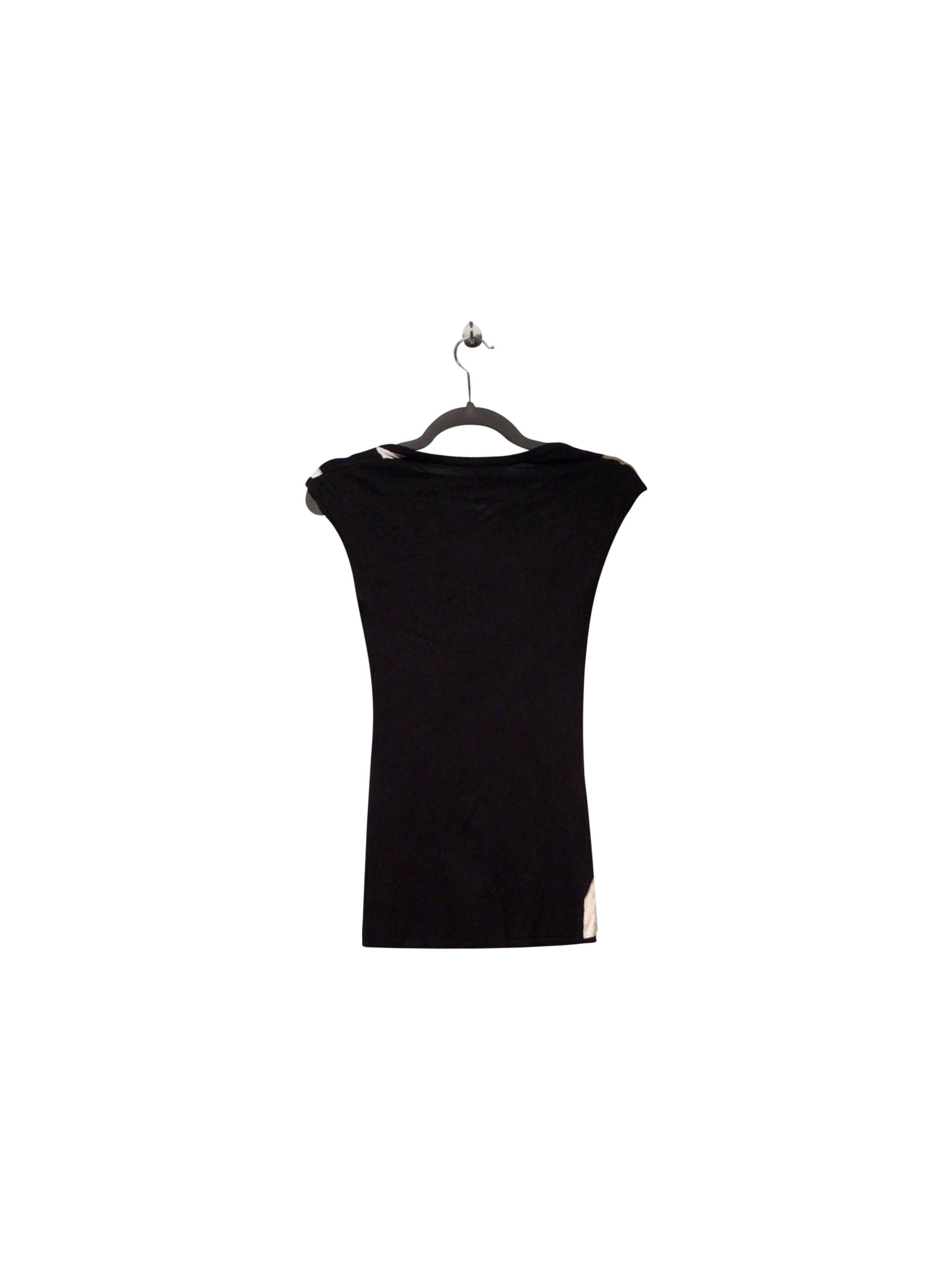 CHATEAU Stylish Regular Fit Sleeveless Crew Neck Black Blouse - XS