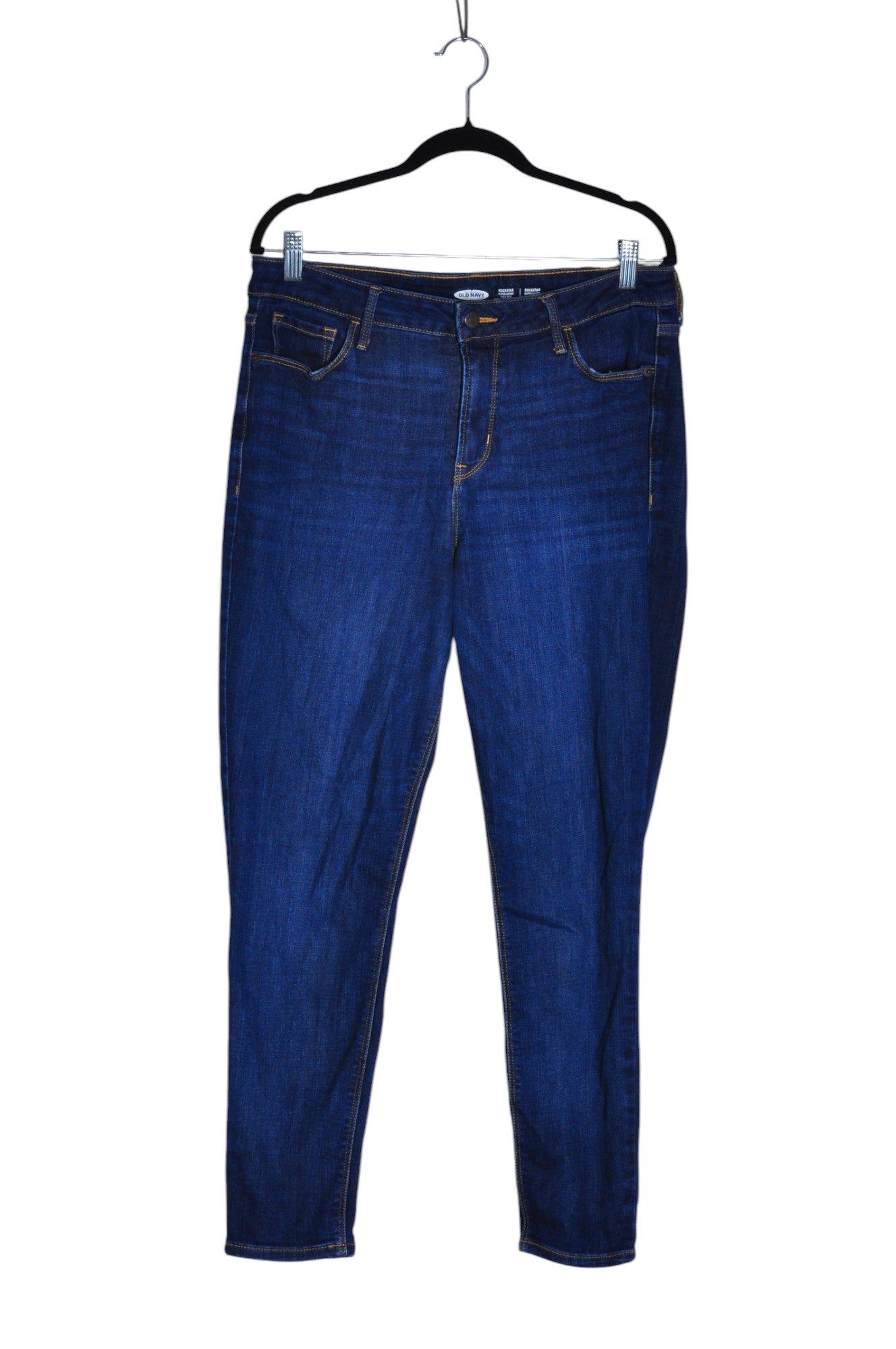 Second-Hand OLD NAVY Women's Regular Fit Blue Straight-Legged Jeans Size 14