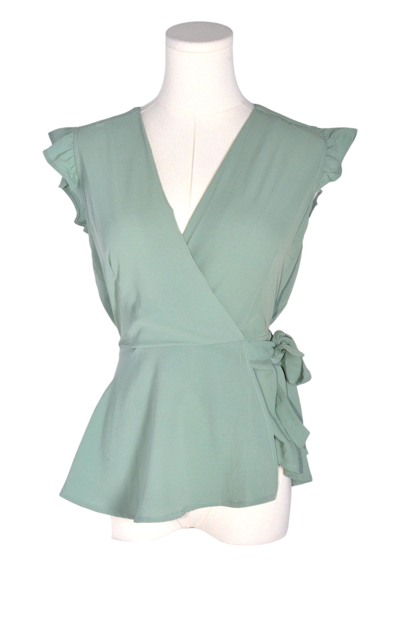 Stylish MONTEAU Green Regular-Fit Women's Blouse - Size S