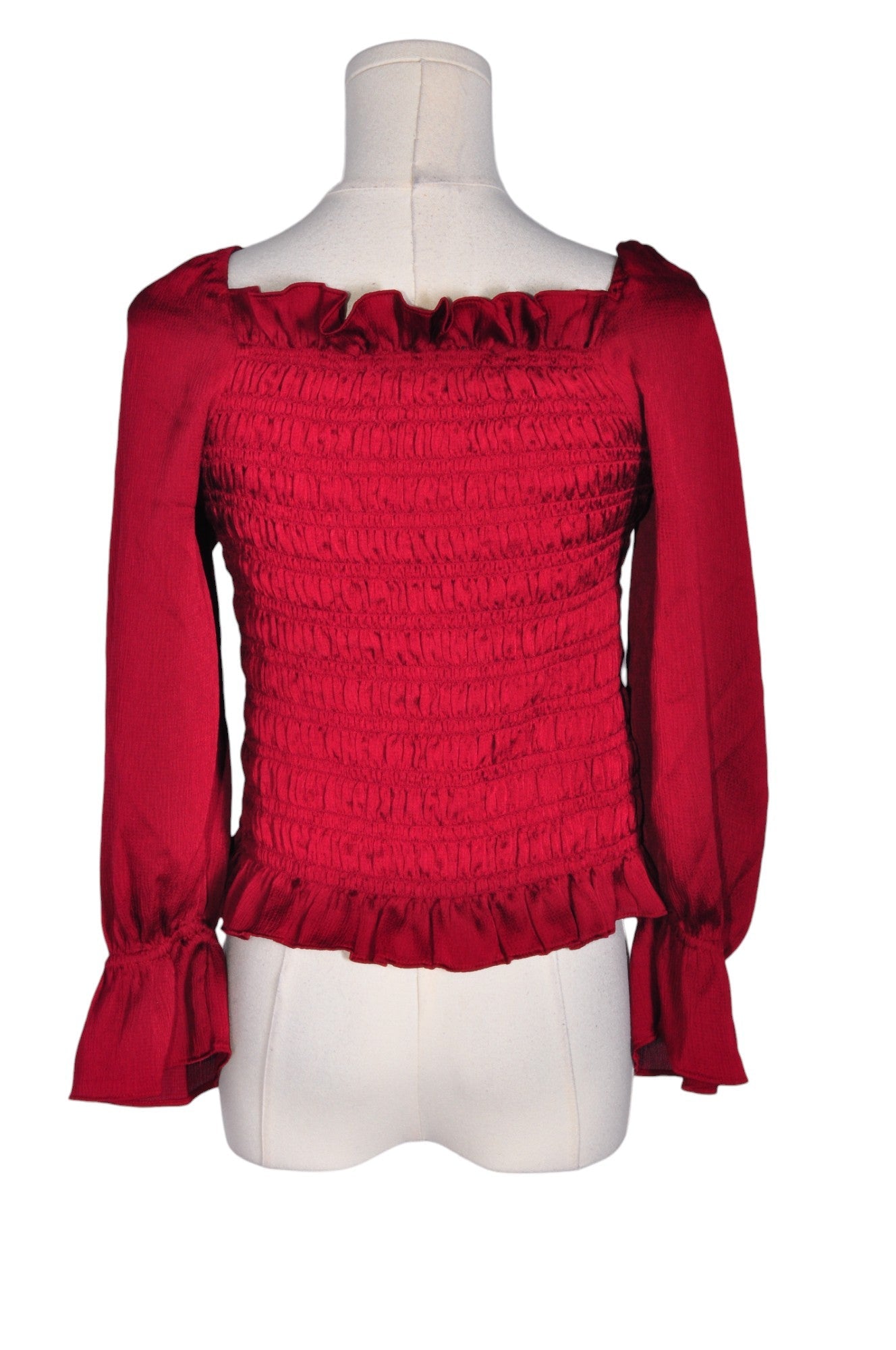 Stylish LILY MORGAN Women's Regular Fit Red Blouse - Size L