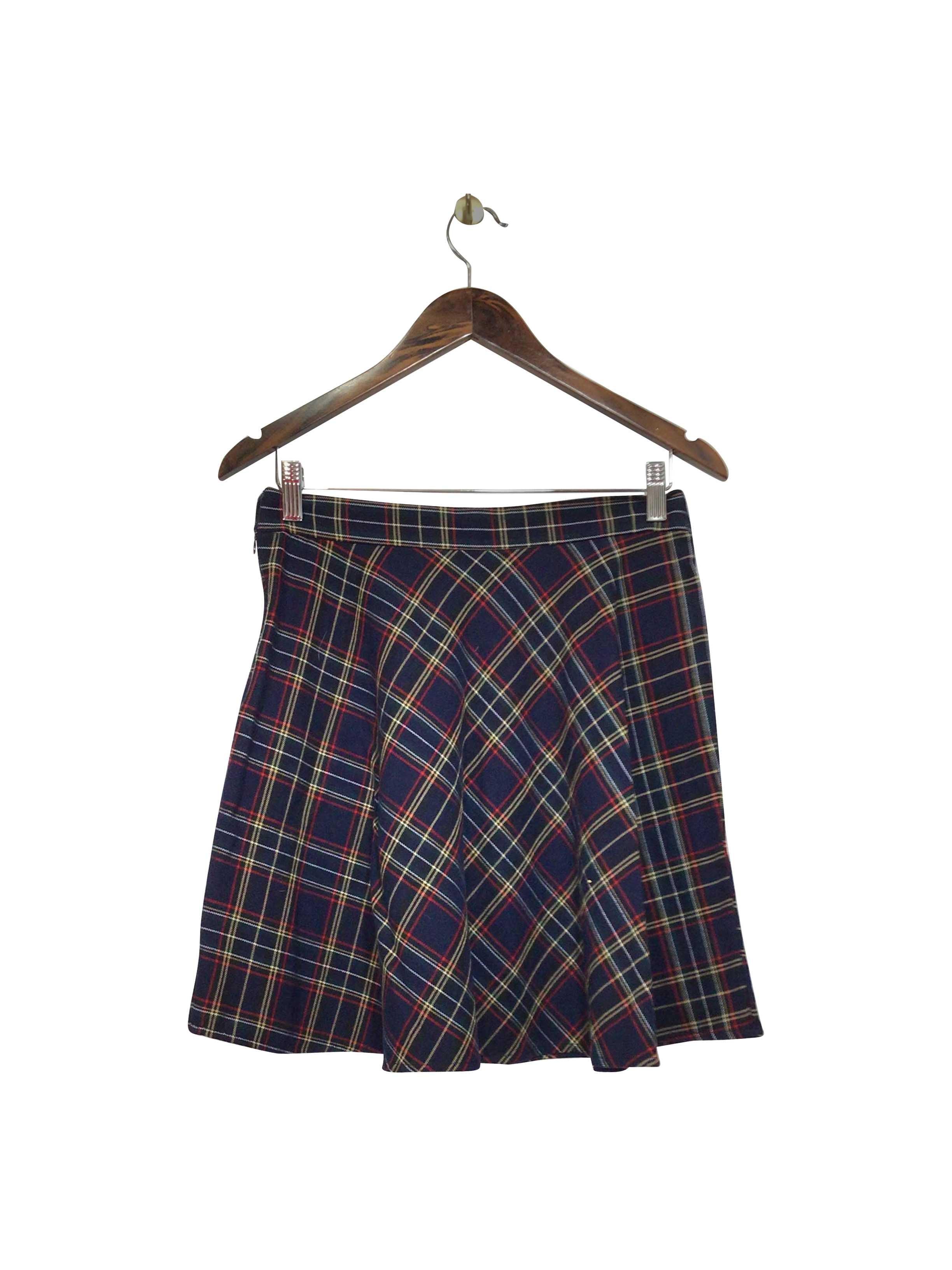 FOREVER 21 Stylish Blue Regular Fit Mid - thigh Skirt in Size M
