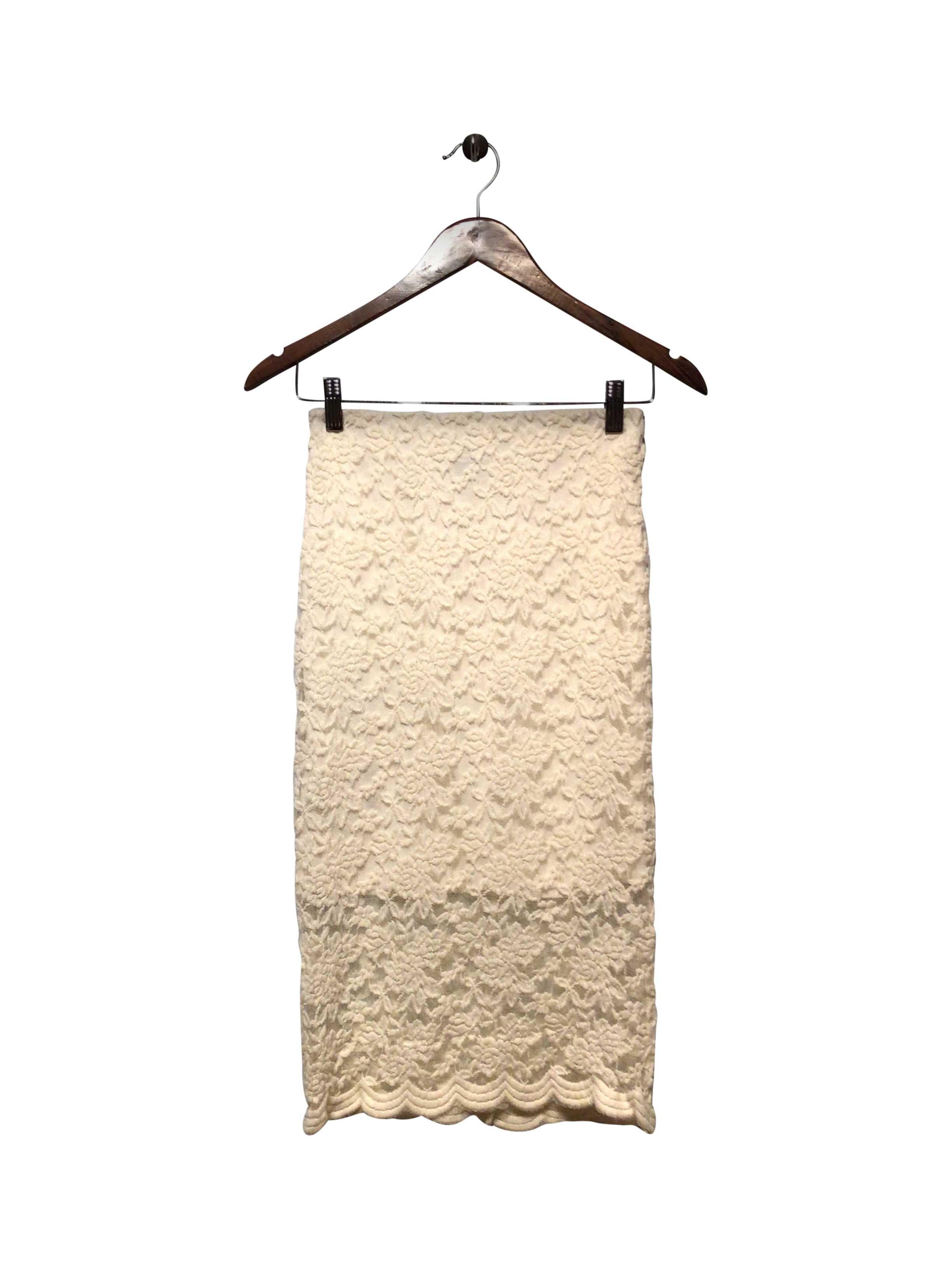 FOREVER 21 Stylish Fitted White Skirt - Size S