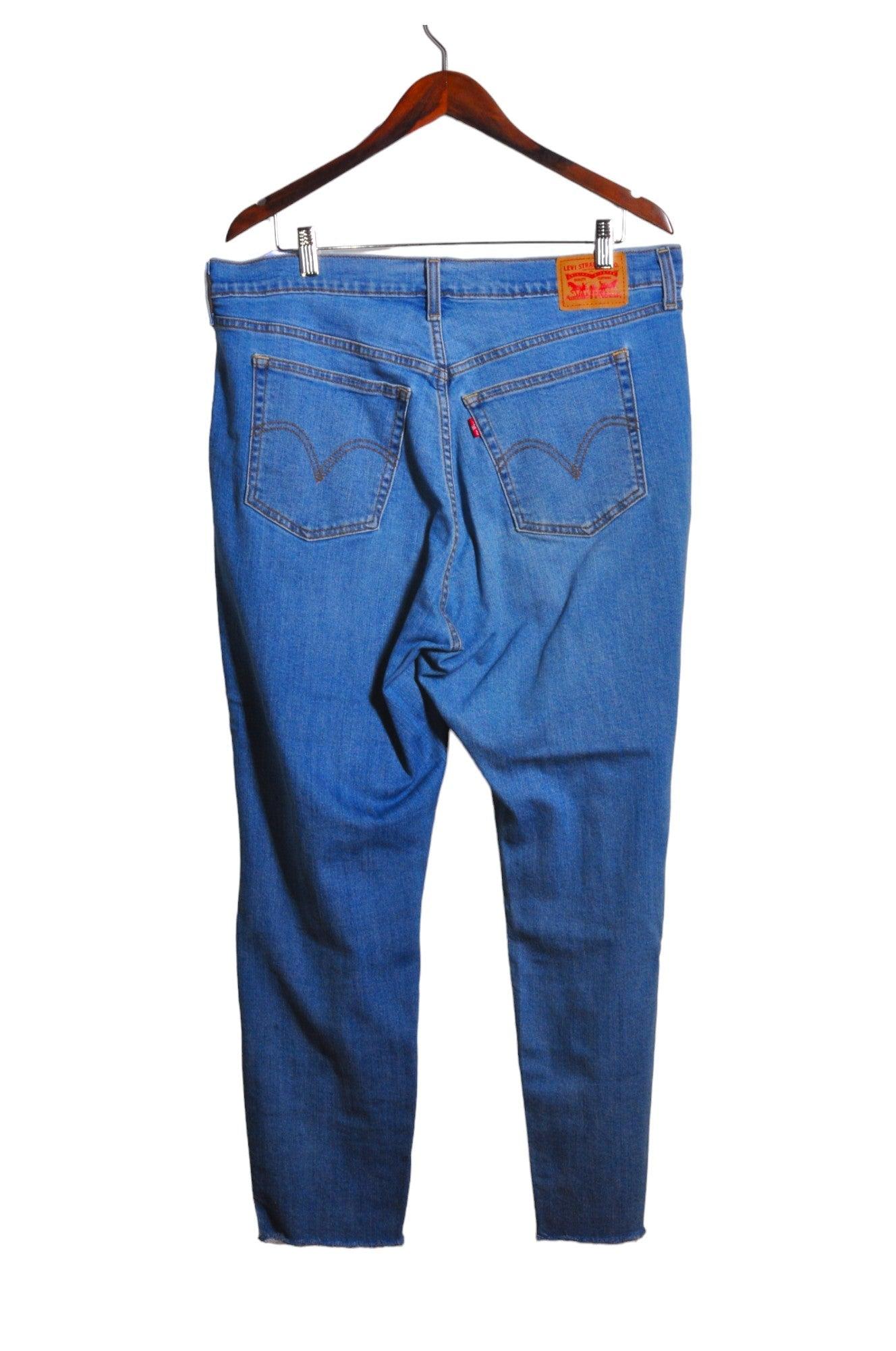 LEVI'S Second Hand Blue Regular Fit Women's Straight-Legged Jeans - Size 16