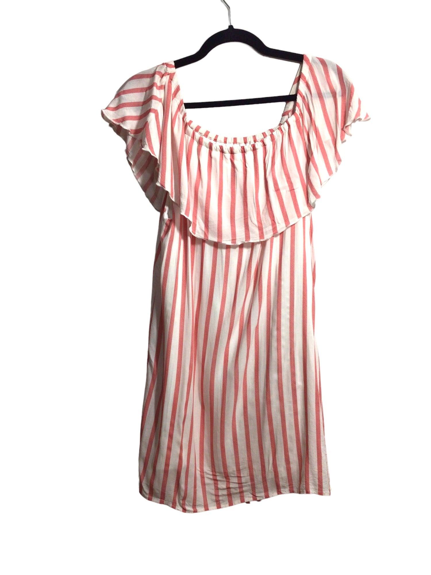 ONLY Second Hand Pink Regular Fit Women's Midi Dress - Size 40