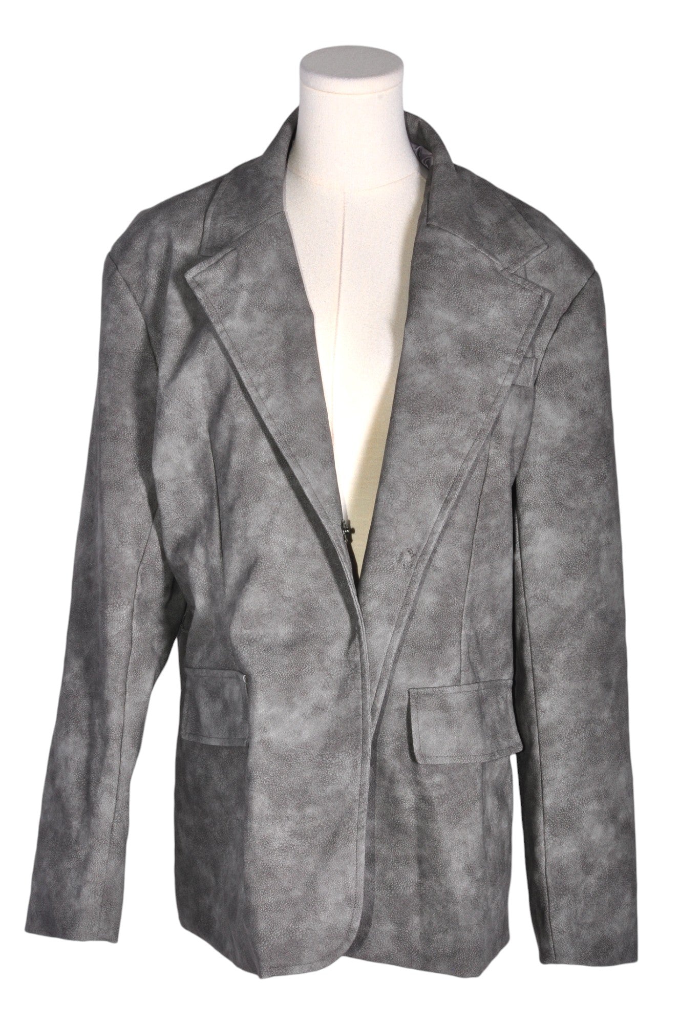Stylish FASHION NOVA Women's Regular-Fit Gray Jacket - Size M